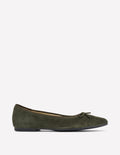 Point Flexi Sole Flats-Dark Moss