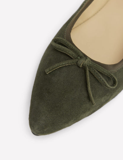Point Flexi Sole Flats-Dark Moss-4