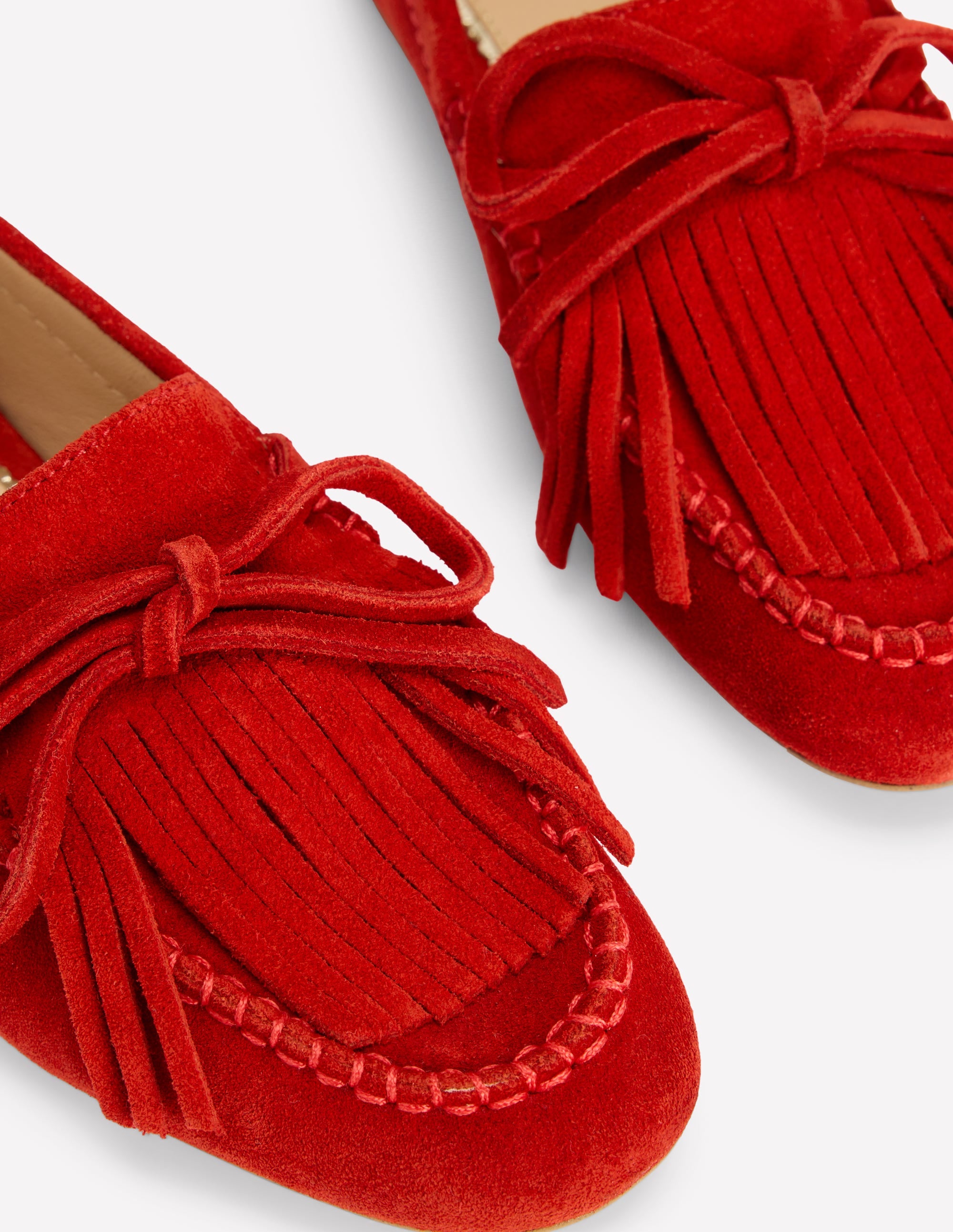 Soft Tassel Deck Shoes-Post Box Red - Image 4