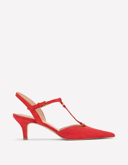 T-Bar Point Heels-Post Box Red-1