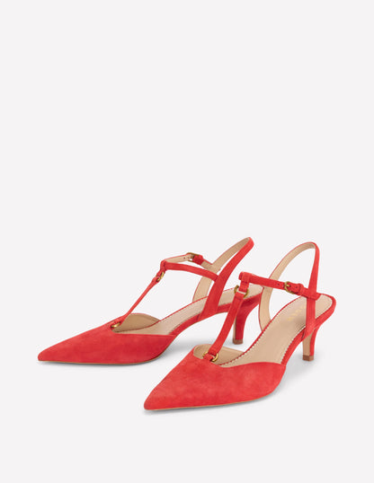 T-Bar Point Heels-Post Box Red-3