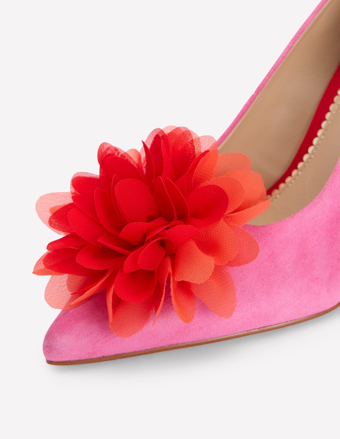 Flower Point Heels-Hot Pink