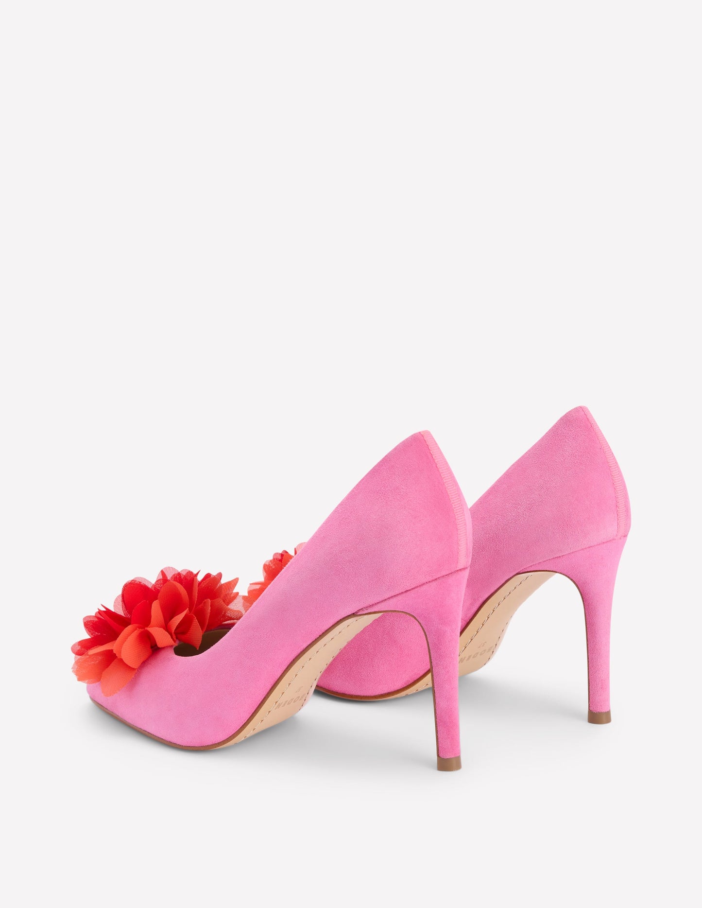 Flower Point Heels-Hot Pink