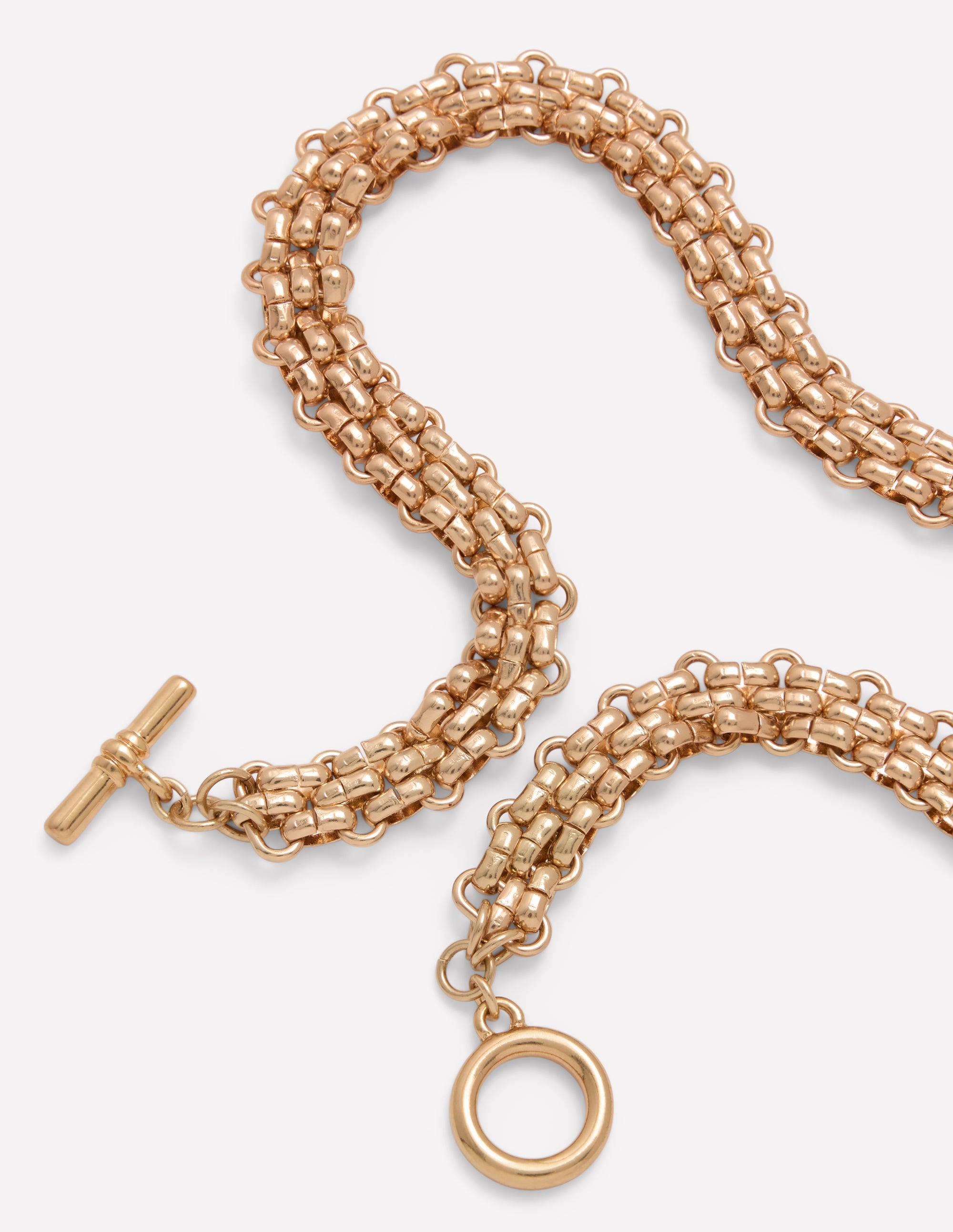 Woven Chain Necklace-Gold Colour - Image 4