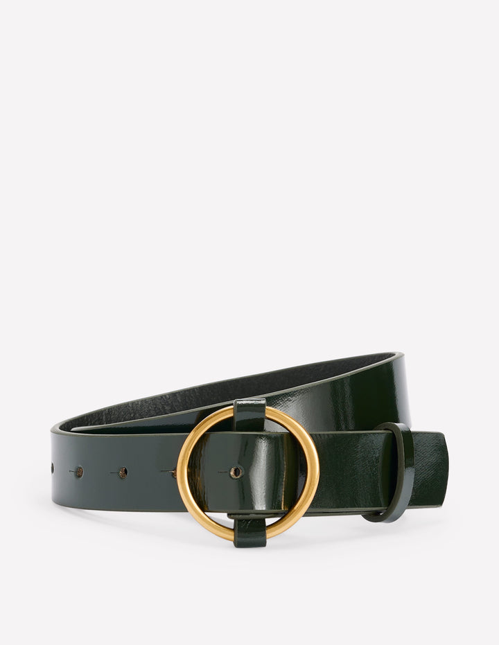 Heritage Classic Belt-Patent Dark Green