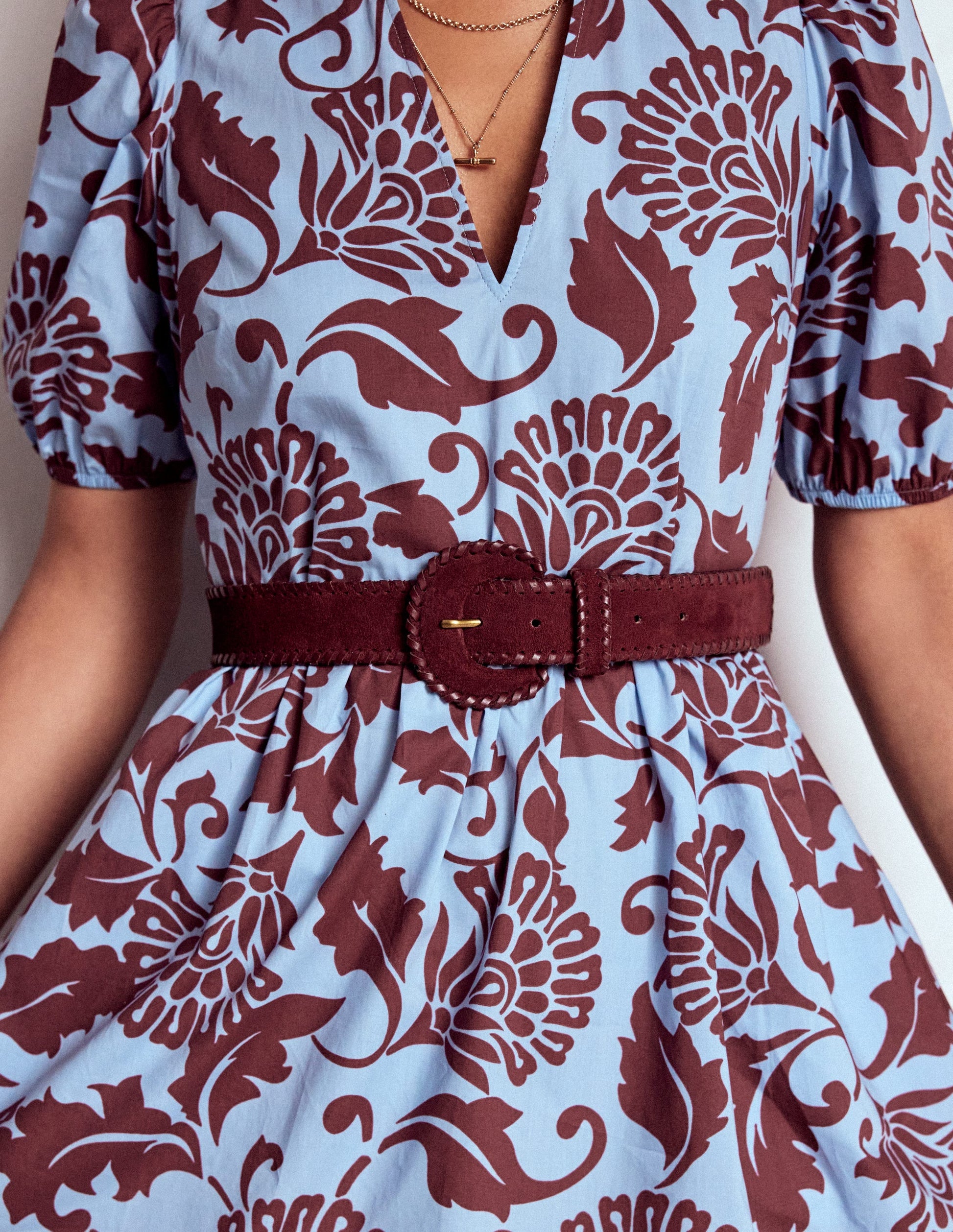 Covered Whipstitch Belt-Oxblood-2