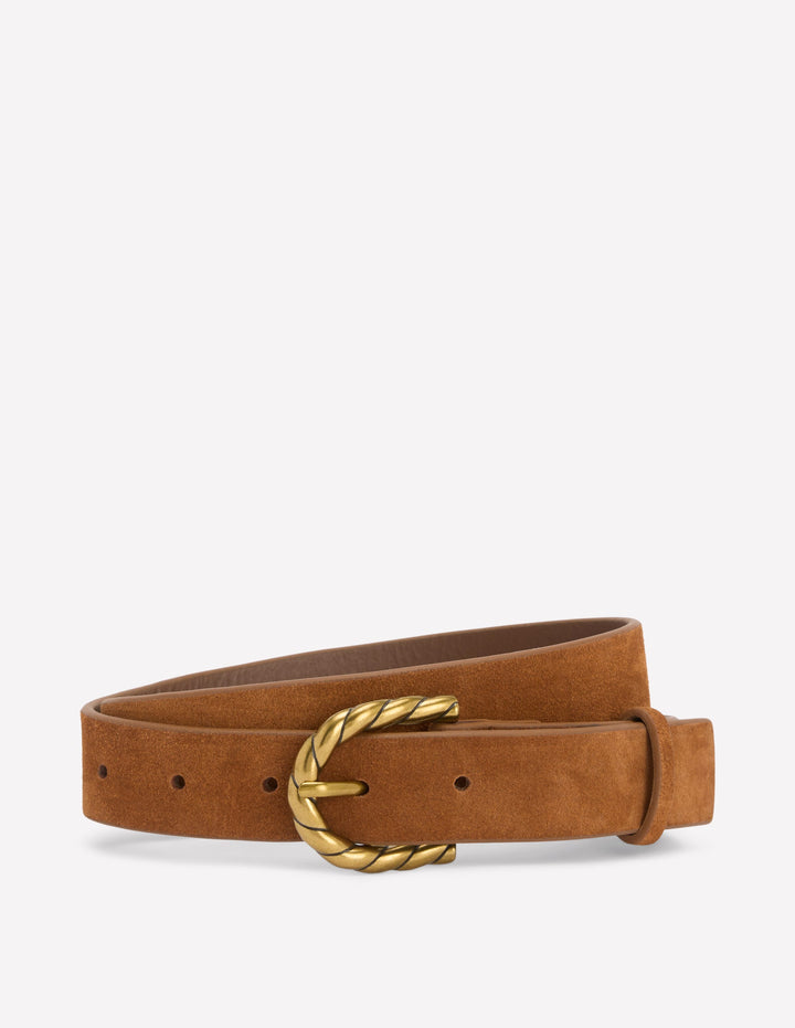 Twist Buckle Belt-Tan