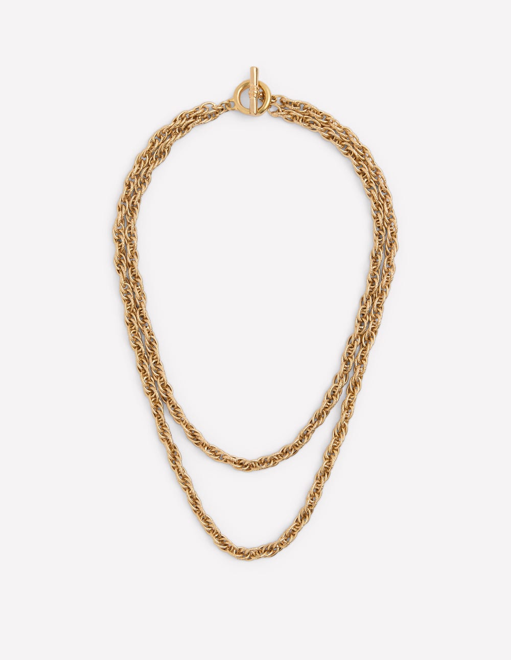 Vintage Twist Layer Necklace-Gold Colour