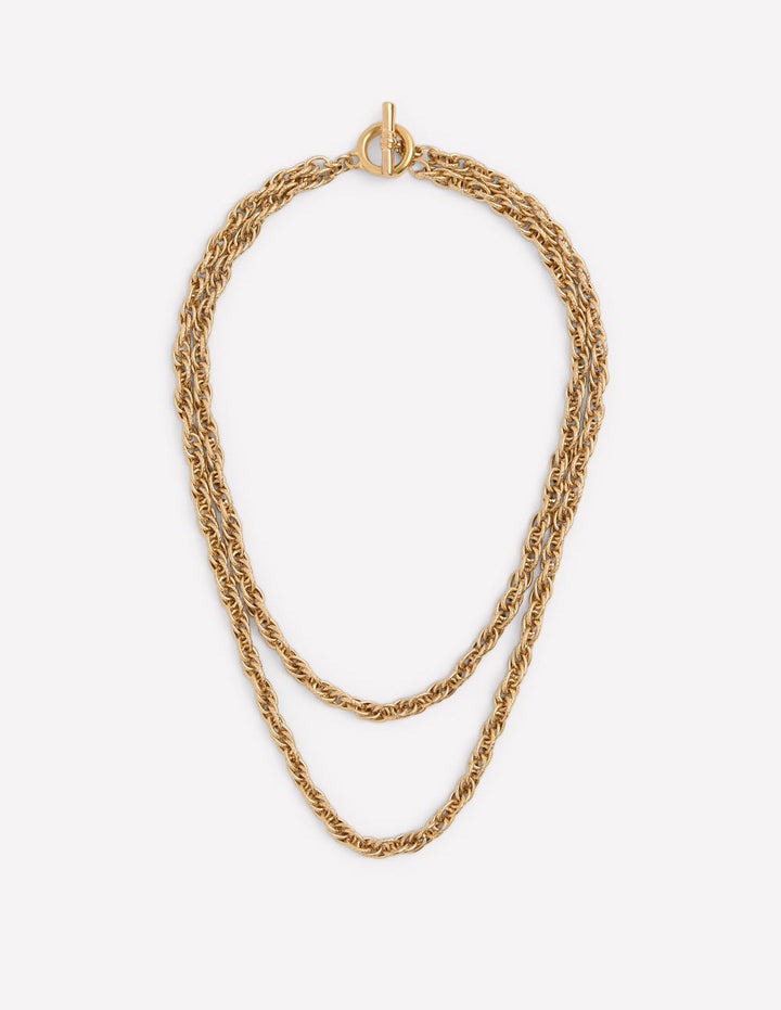 Twist Layer Necklace-Gold Colour