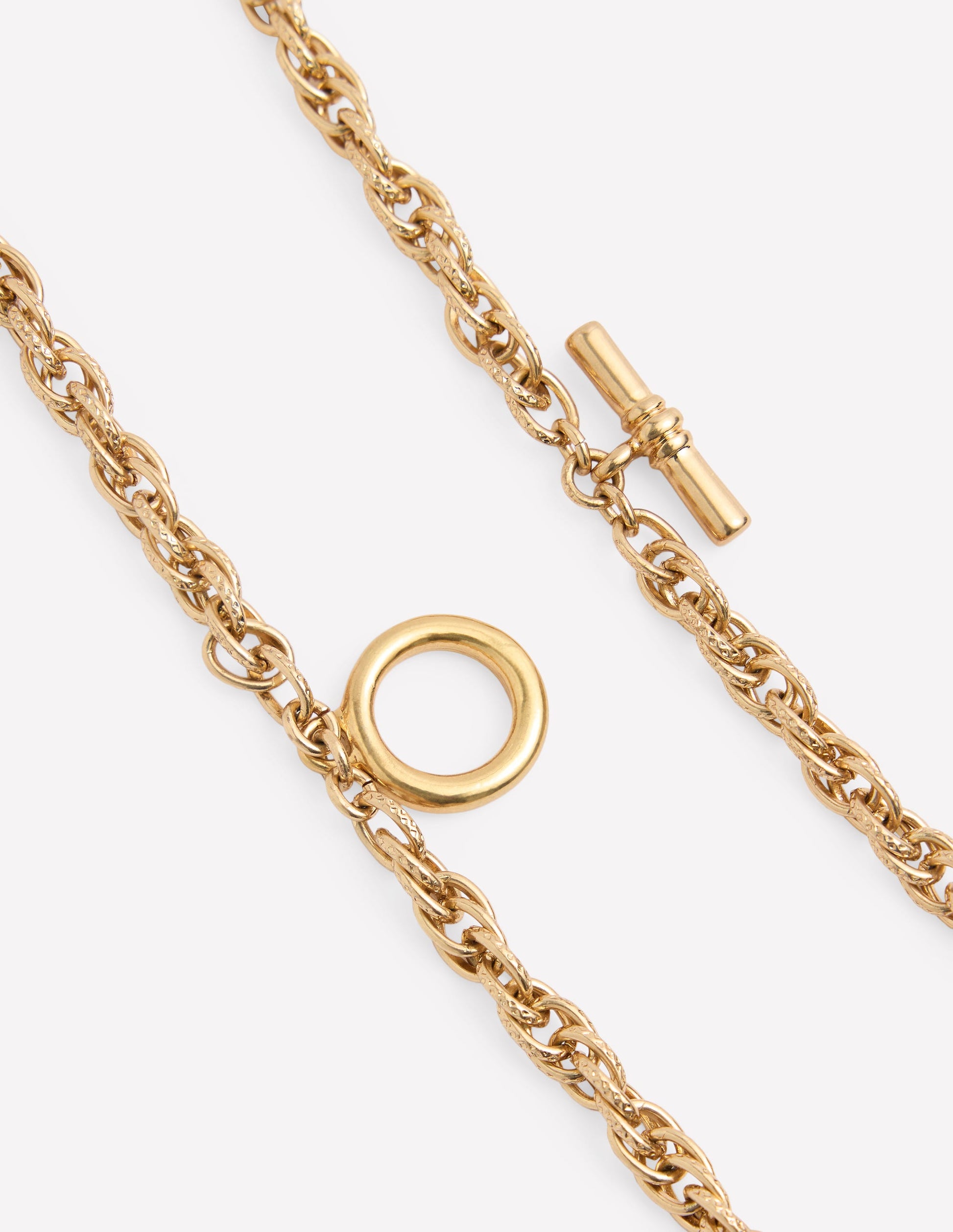 Vintage Twist Layer Necklace-Gold Colour-3