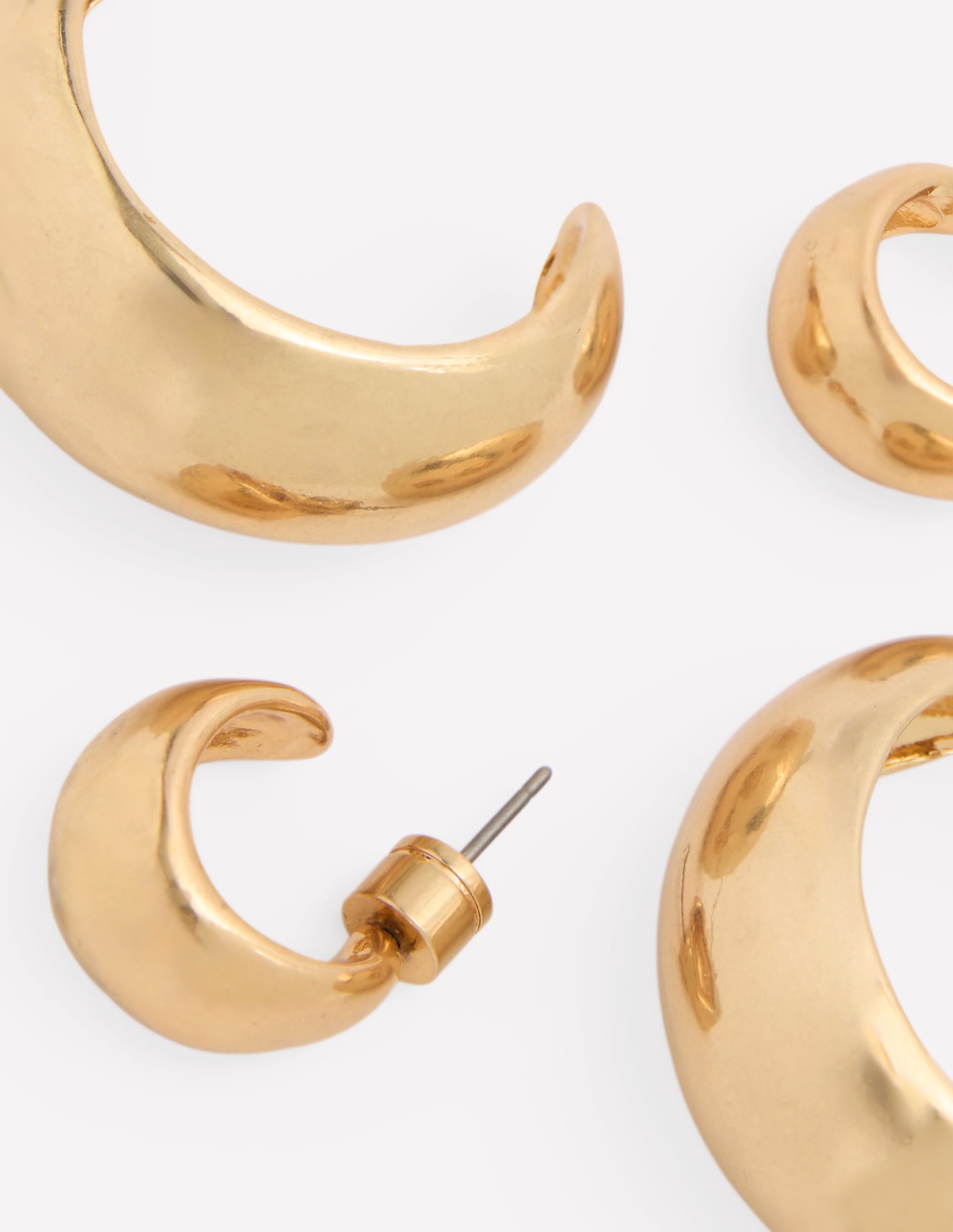 Smooth Dome 2-pack Earrings-Gold Colour - Image 4