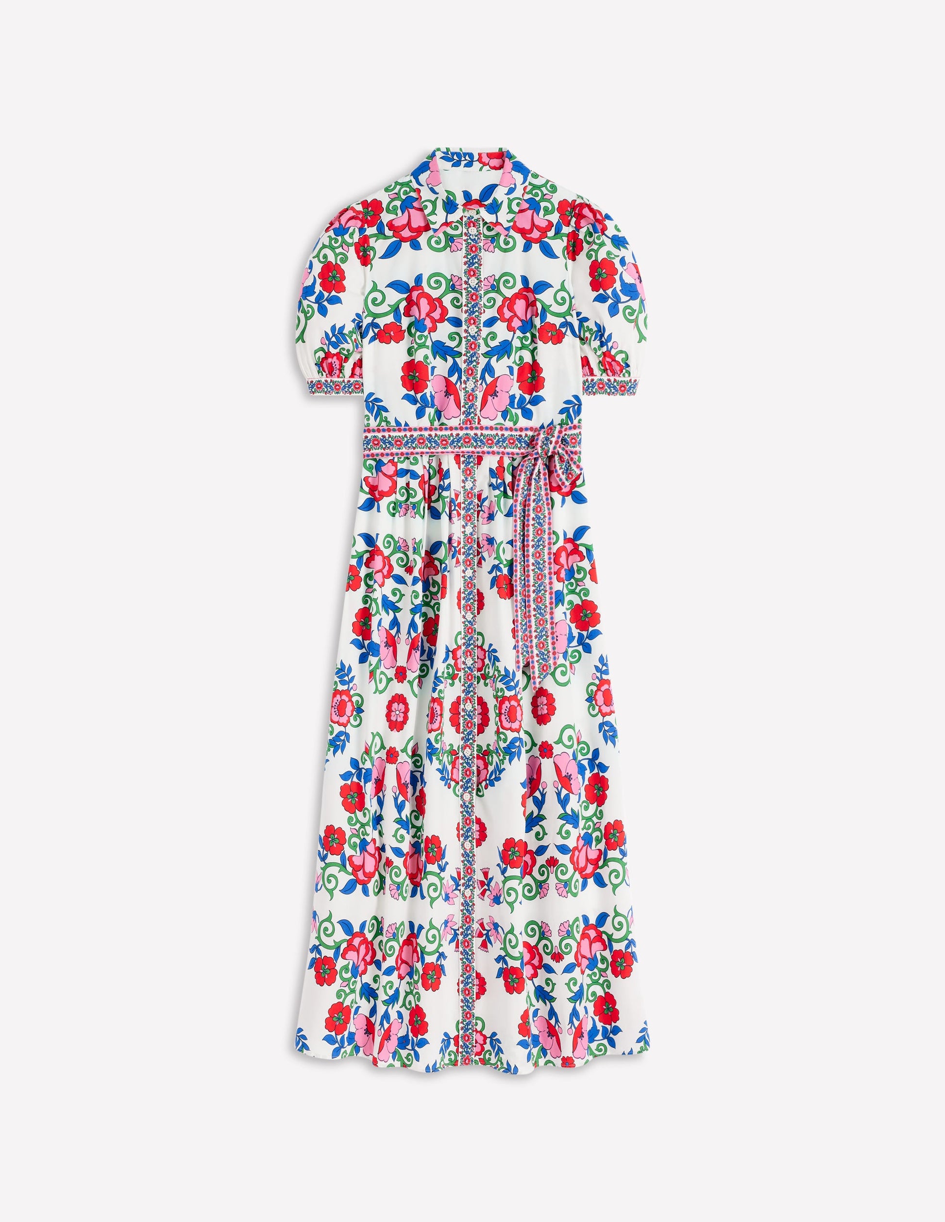 Alexa Maxi Shirt Dress-Multi, Ornamental Lattice-7