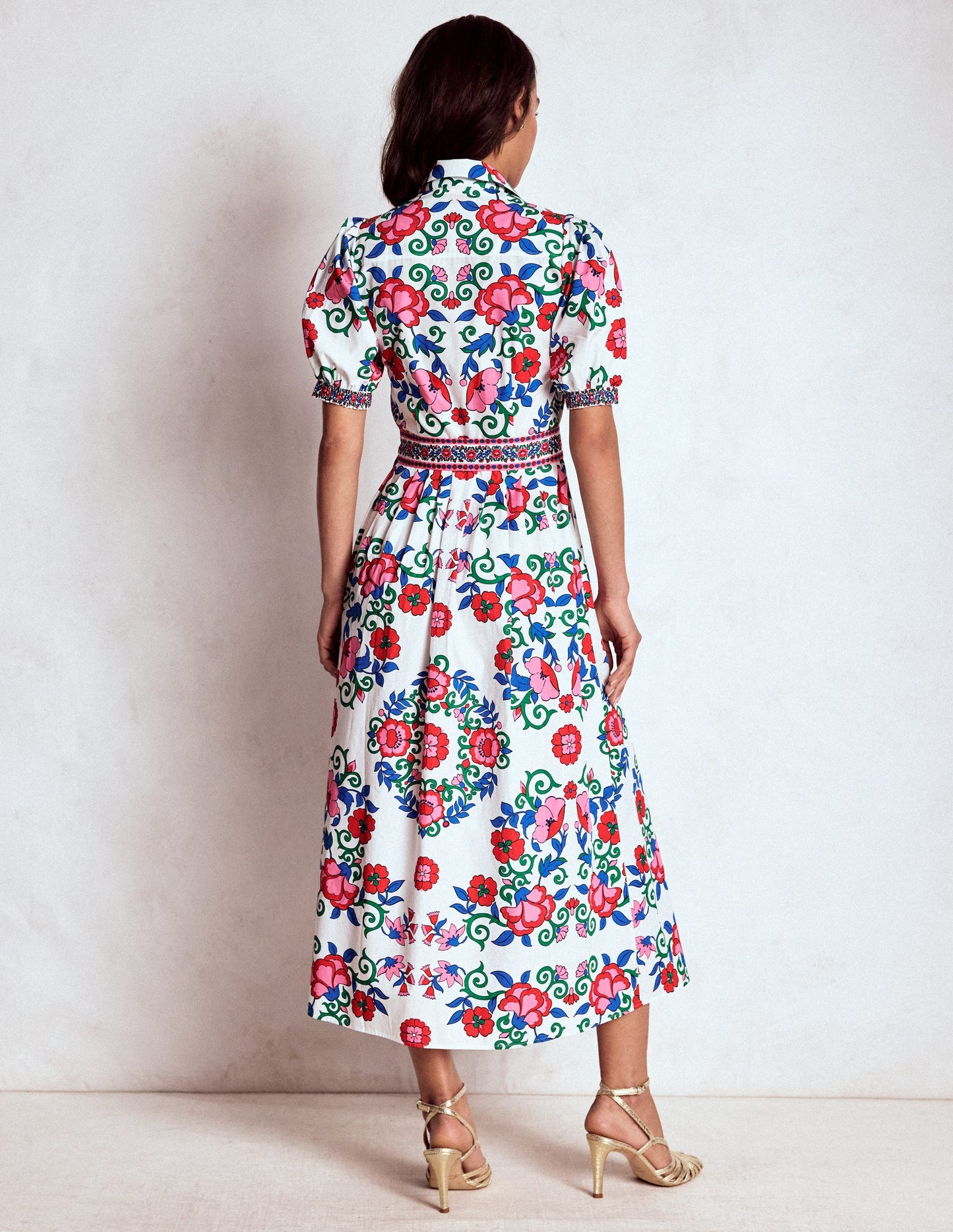 Alexa Maxi Shirt Dress-Multi, Ornamental Lattice