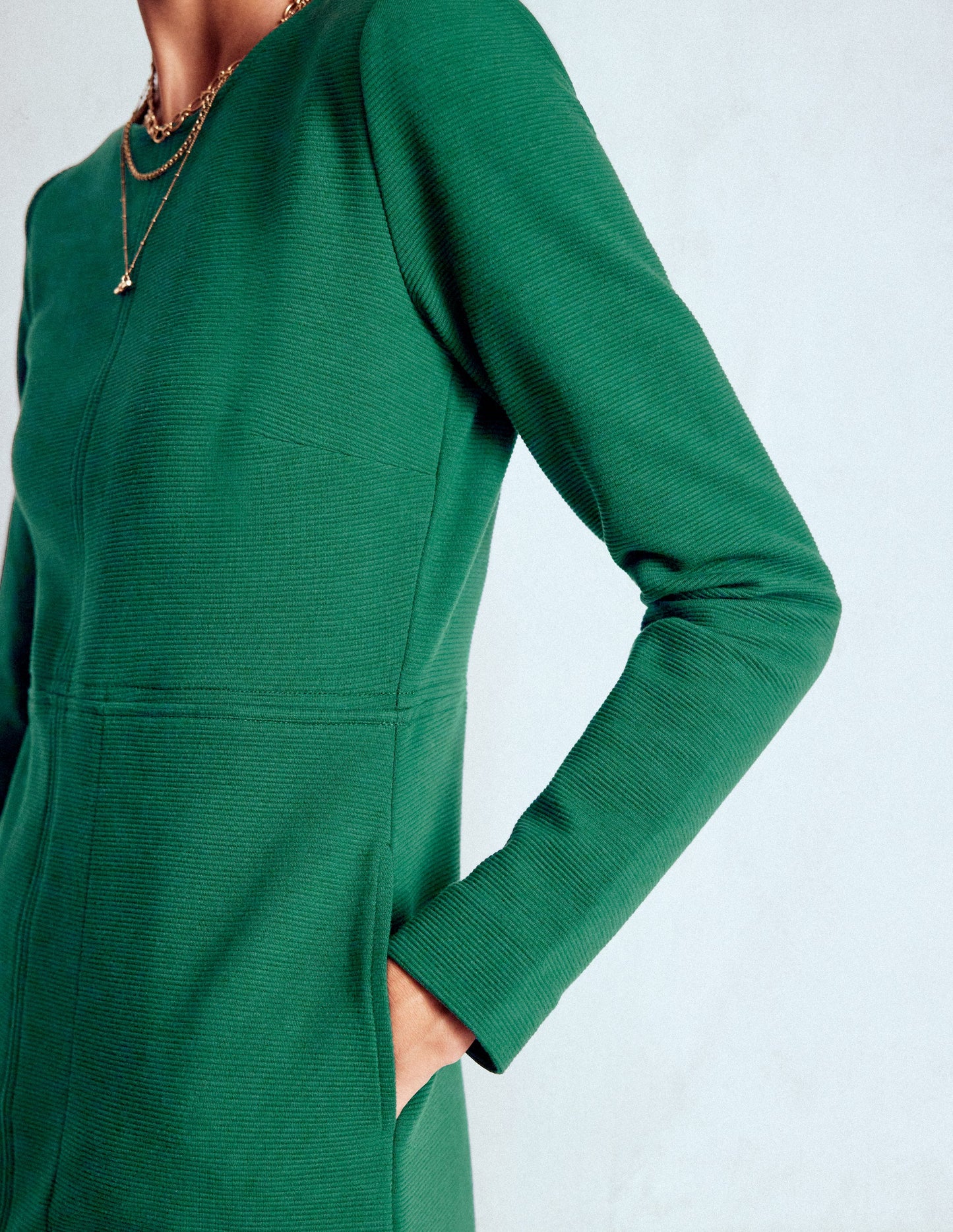 Cornelia Ottoman Dress-Emerald Night