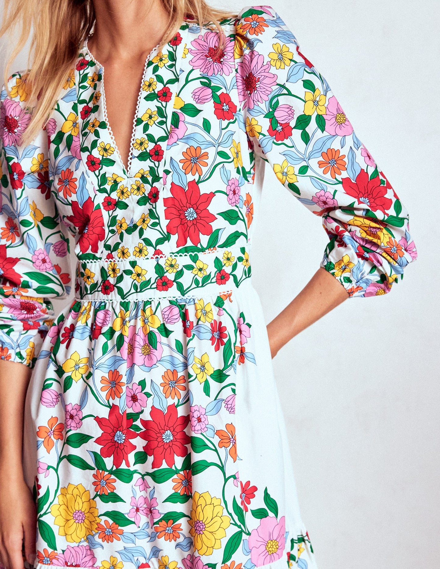 Violet Midi Dress-Multi, Dahlia Trail