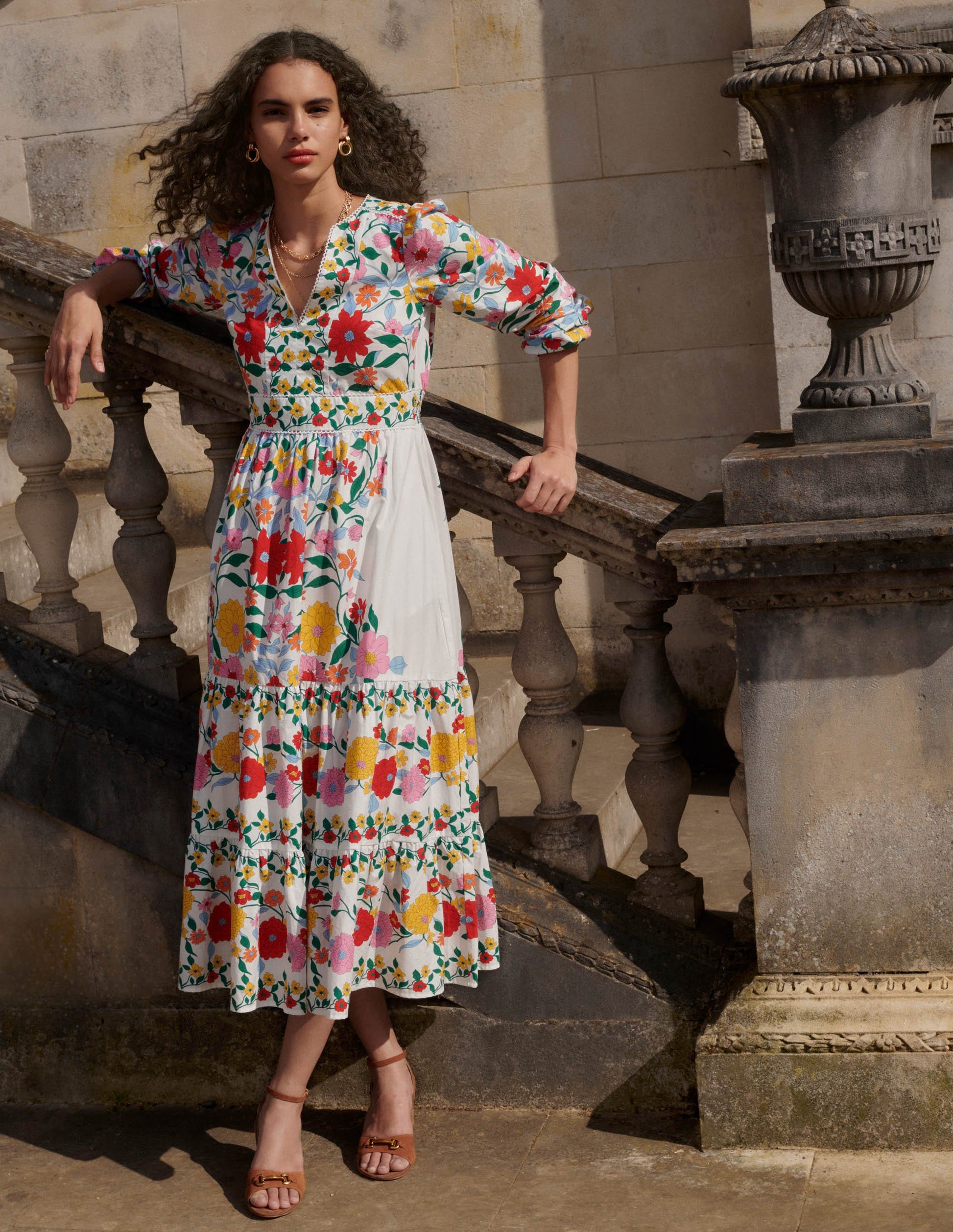 Violet Midi Dress-Multi, Dahlia Trail | Boden UK