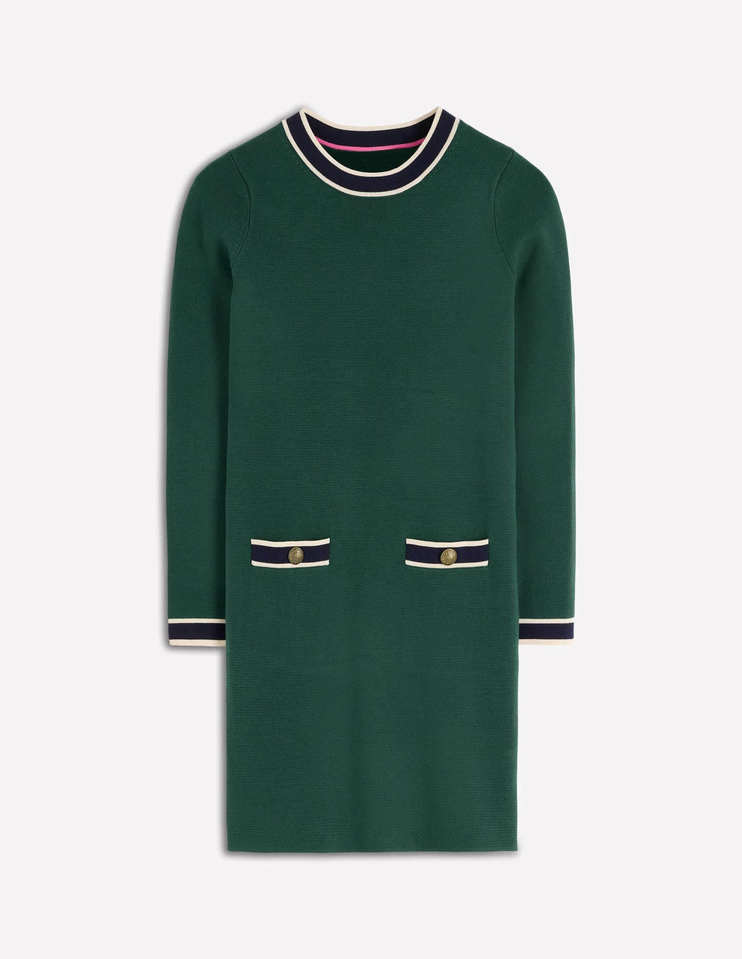 Holly Knitted Shift Dress-Emerald Night