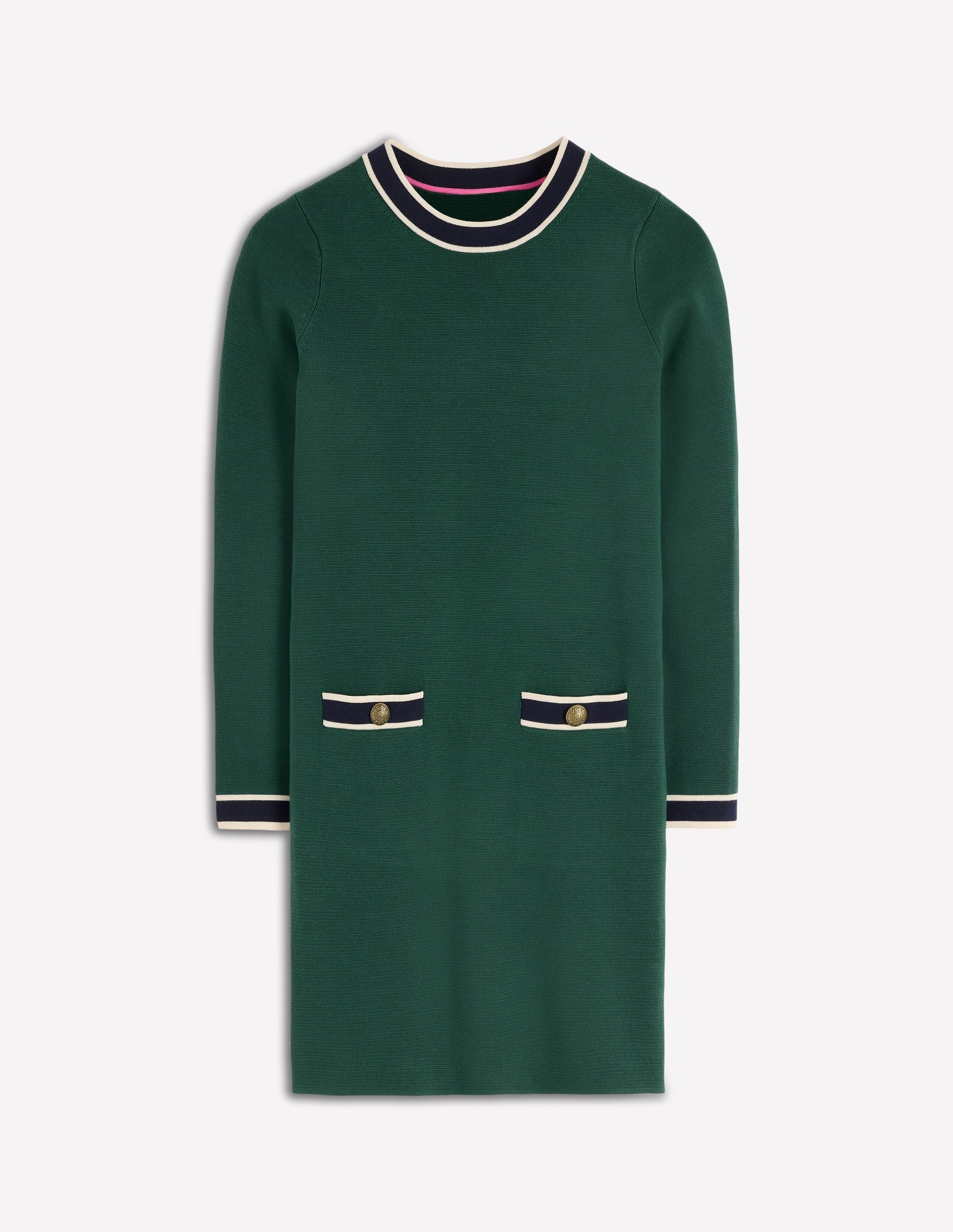 Holly Knitted Shift Dress-Emerald Night-6