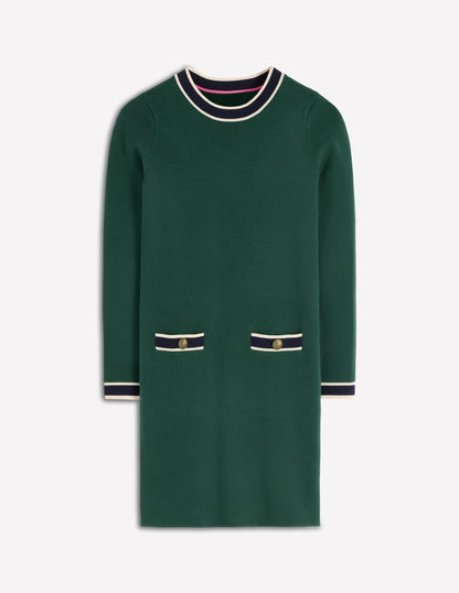 Holly Knitted Shift Dress-Emerald Night-6