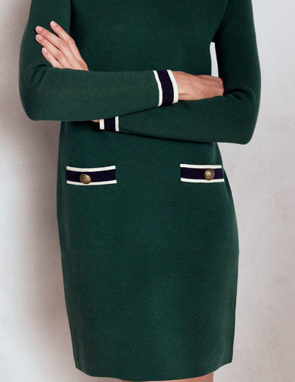 Holly Knitted Shift Dress-Emerald Night-2