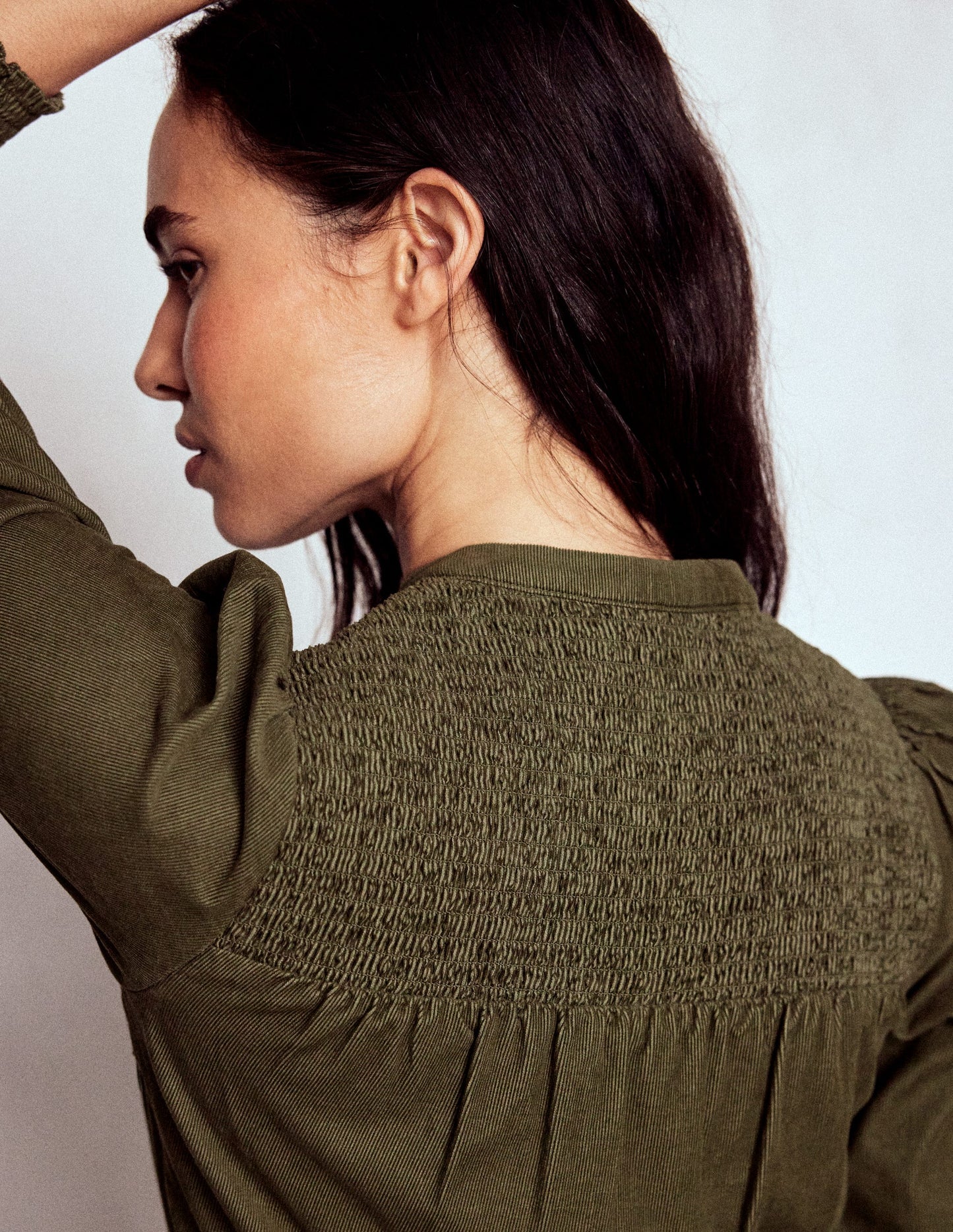 Cecily Cord Midi Dress-Woodland Green