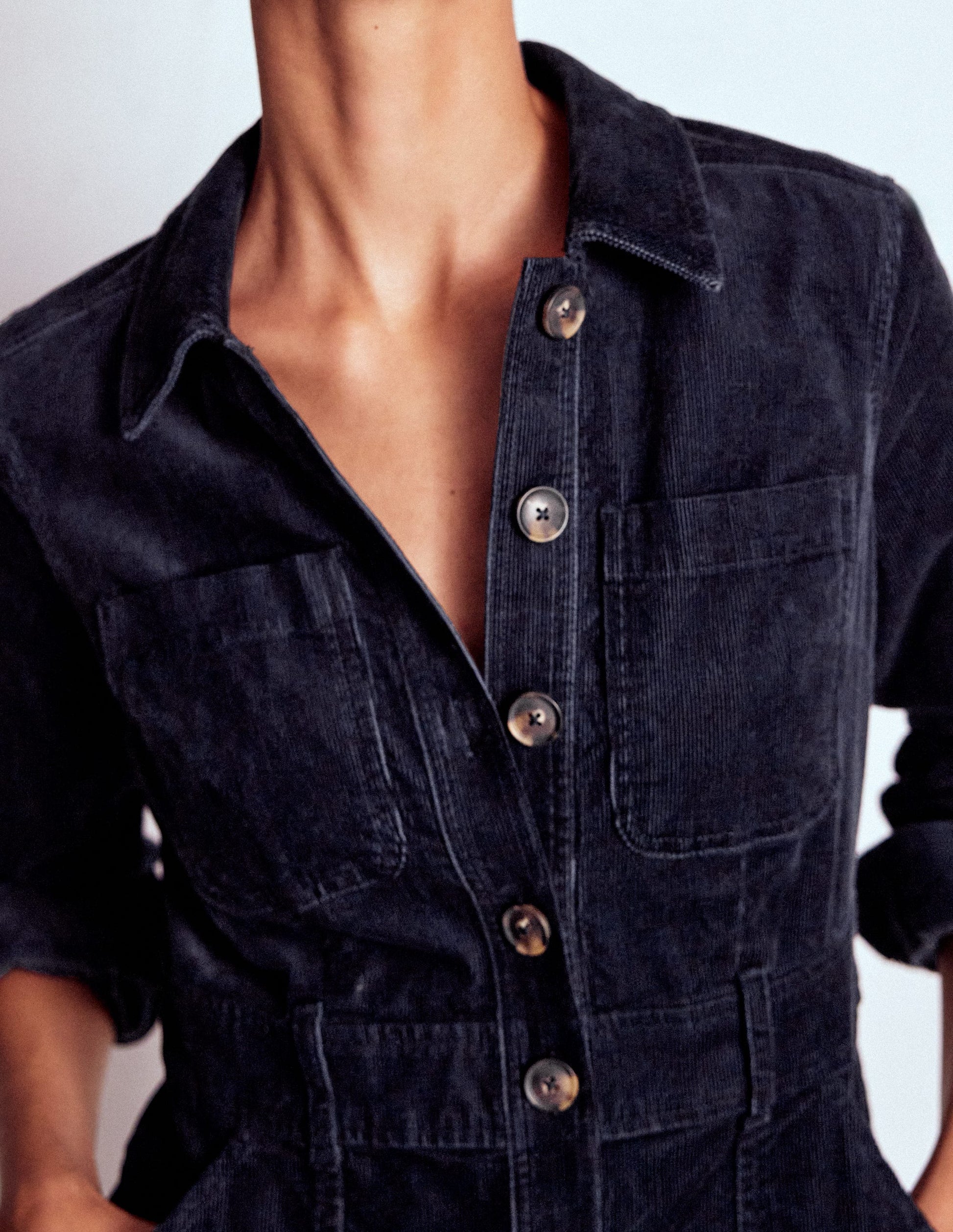 Amanda Cord Short Dress-Navy-3