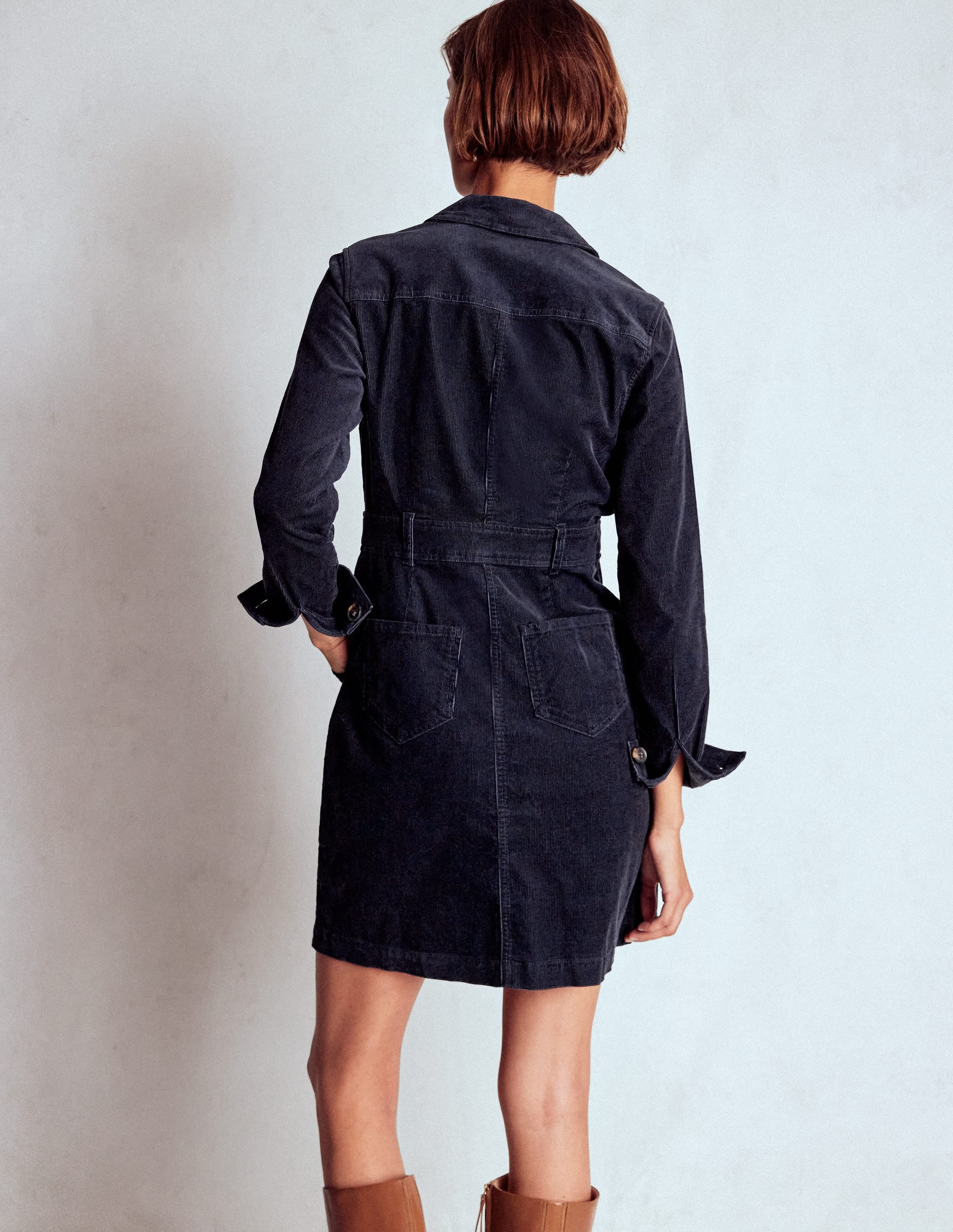 mini boden cord dress Amanda Cord Short Dress - Chestnut