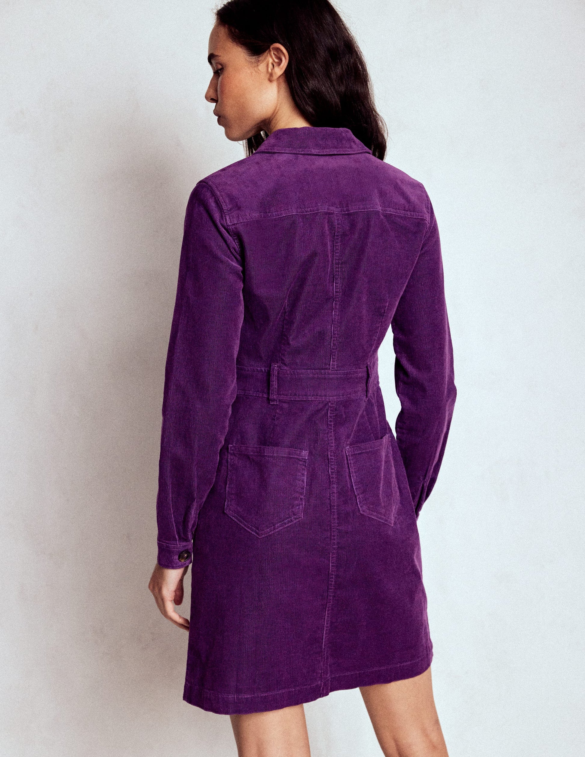 Amanda Cord Short Dress-Viola Purple-3