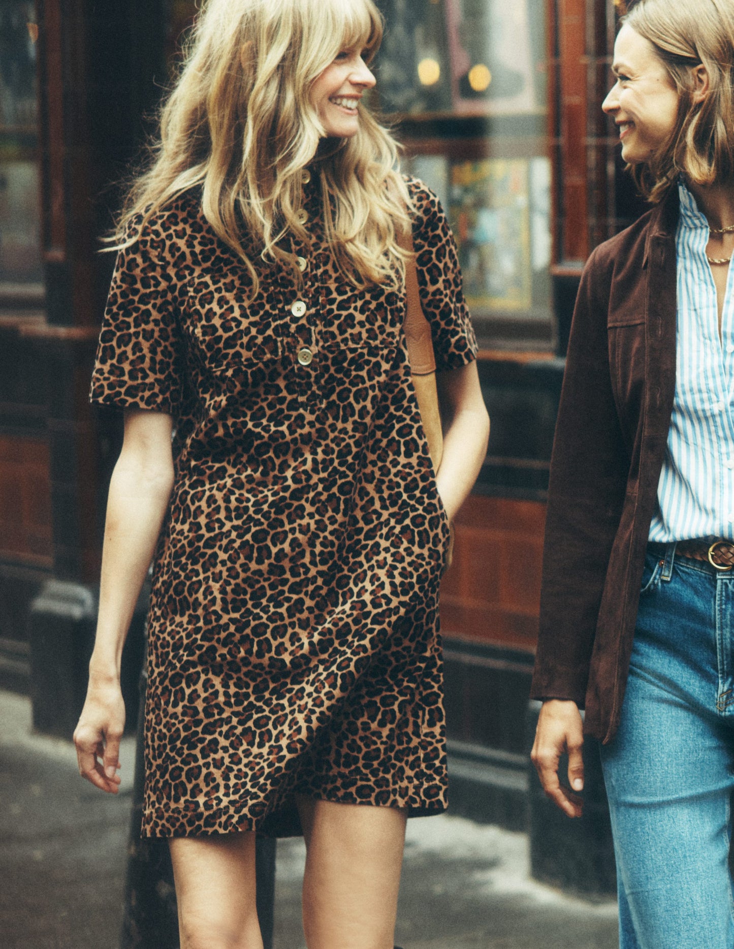 Zia Cord Pocket Shirt Dress-Multi, Cheetah Pop