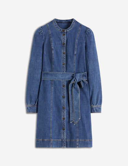 Bre Denim Short Dress-Mid Vintage Denim-6