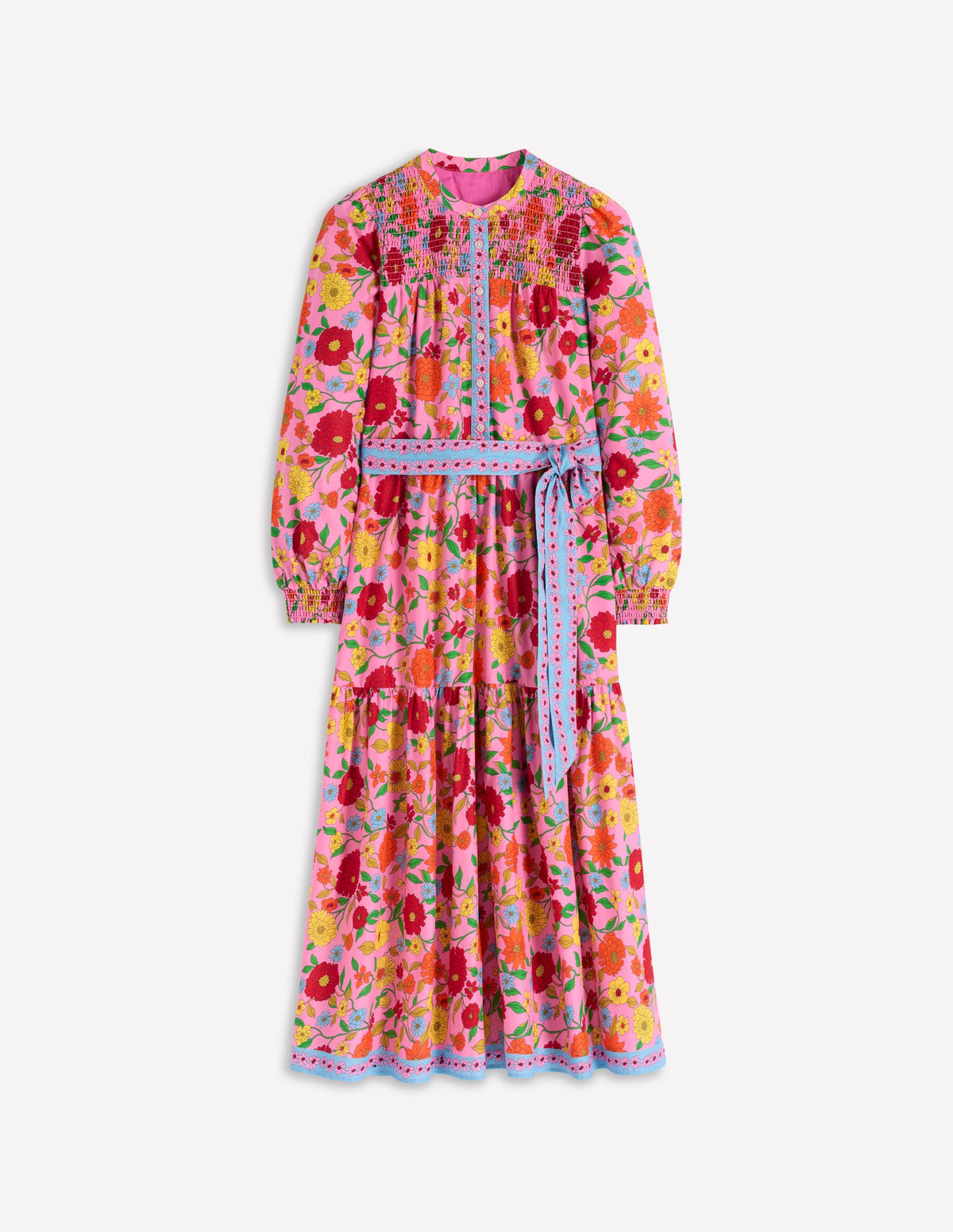 Cecily Cotton Midi Dress-Multi, Dahlia Trail - Image 7