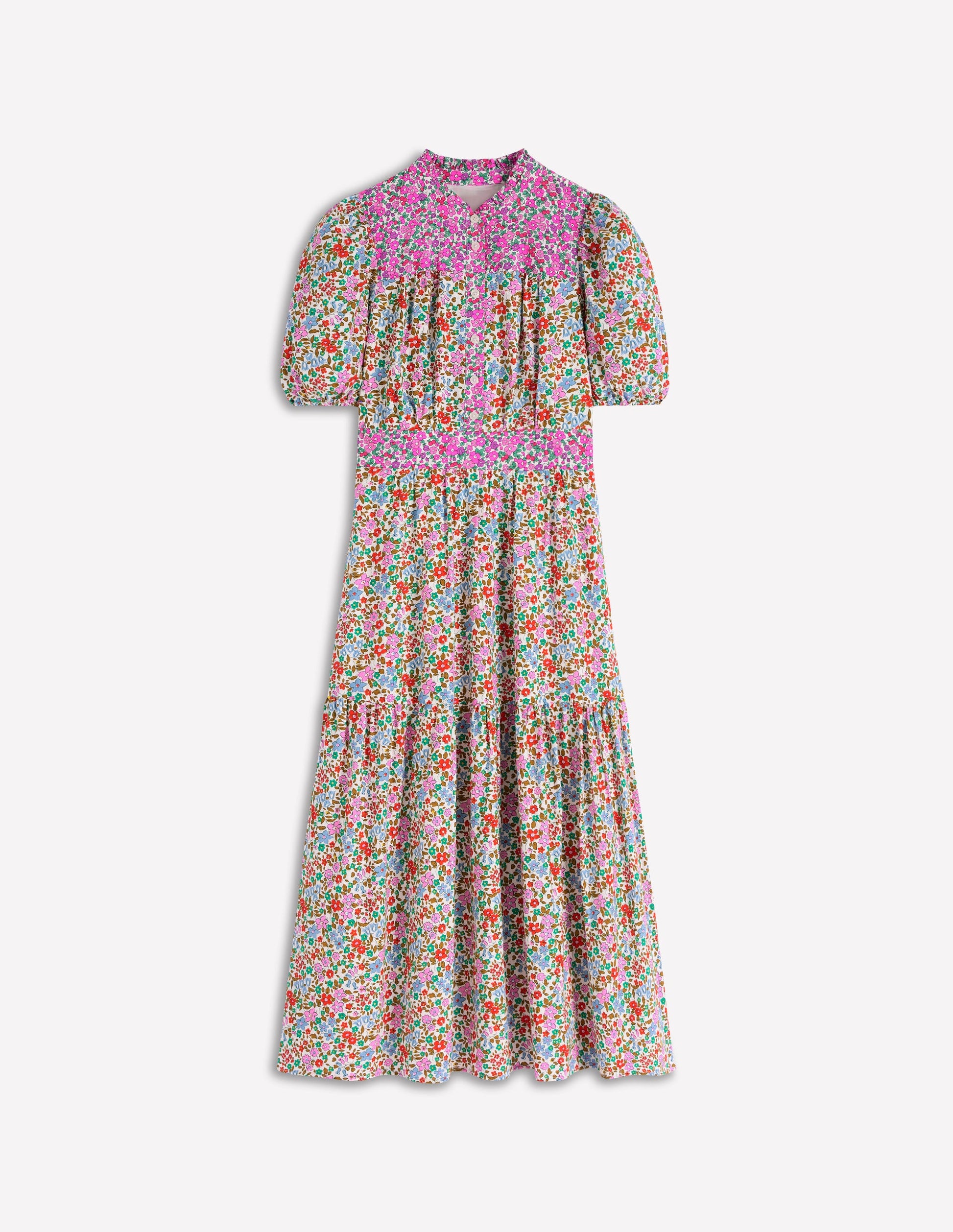 Beatrice Cotton Maxi Dress-Multi, Flowerbed Cluster-6