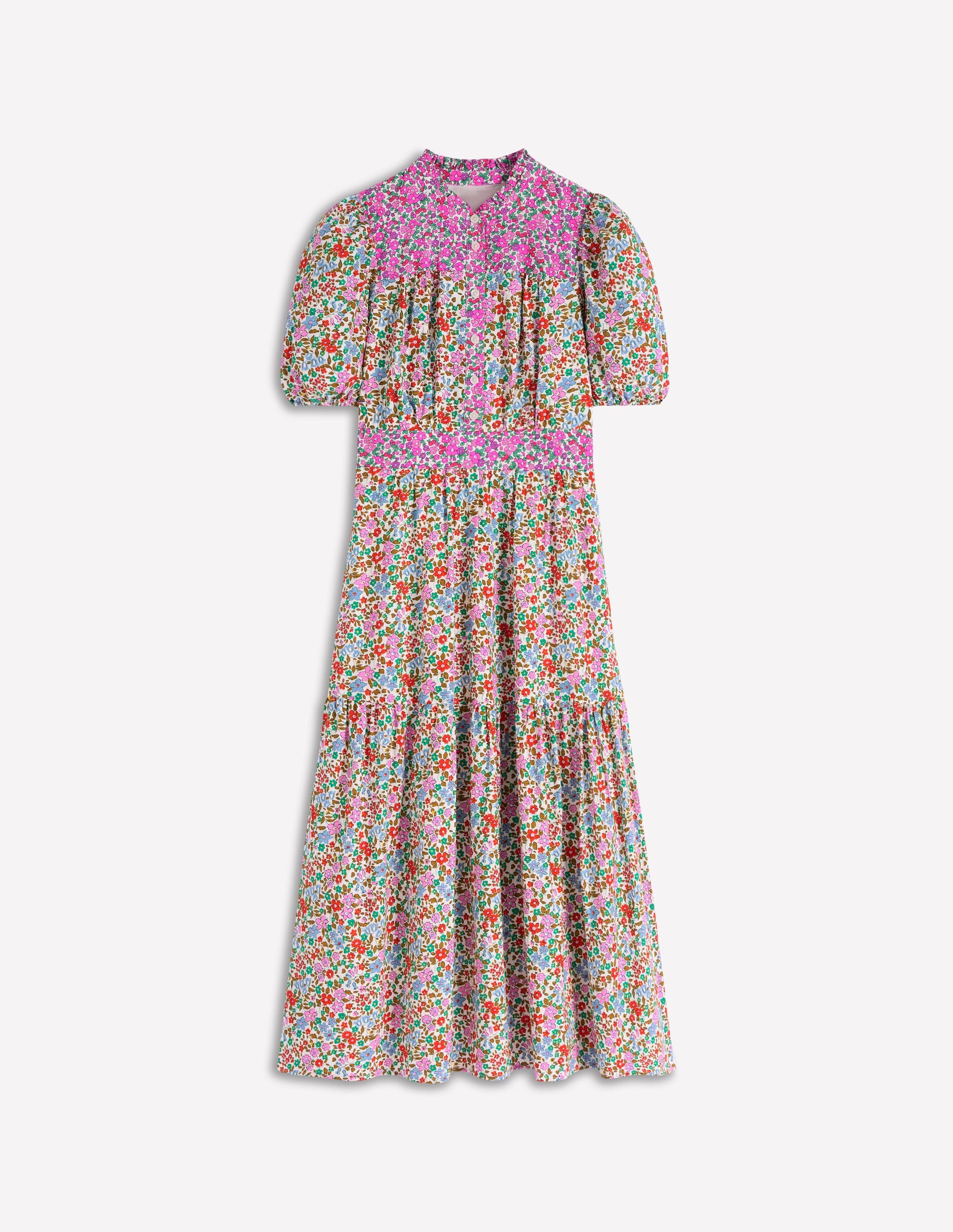 Beatrice Cotton Maxi Dress-Multi, Flowerbed Cluster - Image 6
