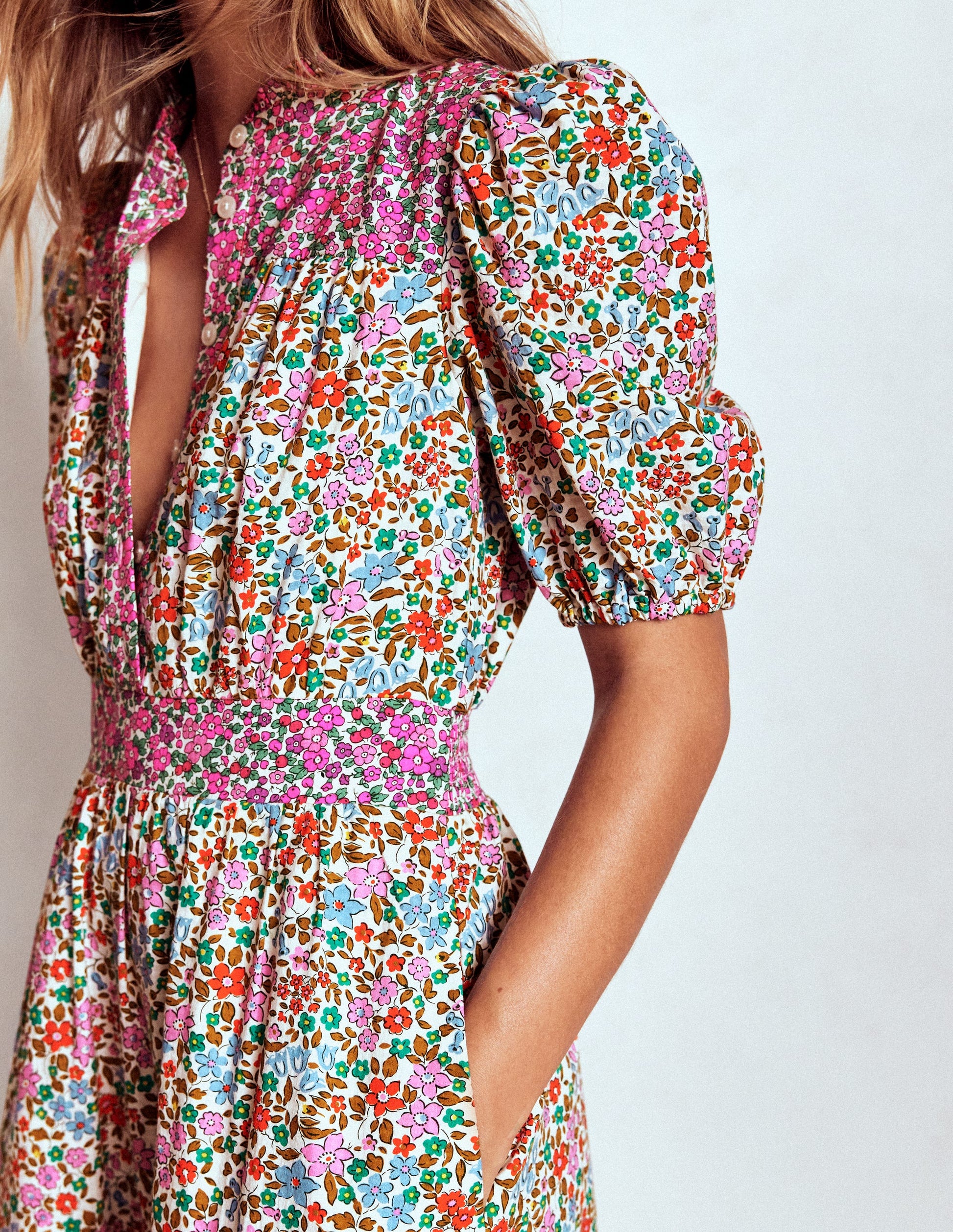 Beatrice Cotton Maxi Dress-Multi, Flowerbed Cluster | Boden AU Beatrice Cotton Maxi Dress-Multi, Flowerbed Cluster | Boden AU