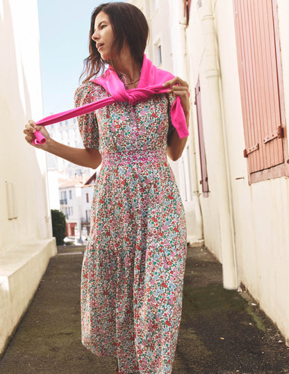 Beatrice Cotton Maxi Dress-Multi, Flowerbed Cluster-5