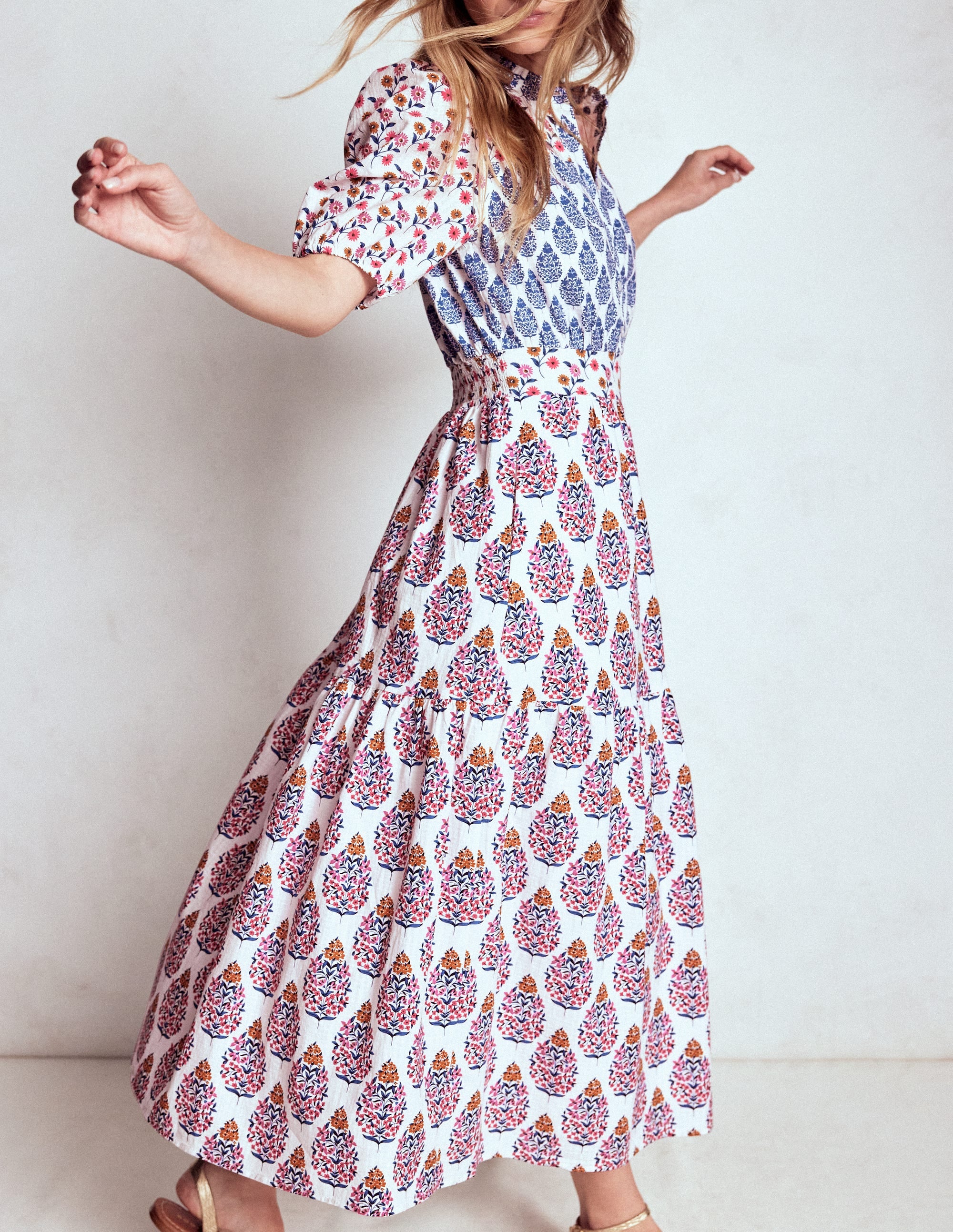 Beatrice Cotton Maxi Dress-Multi, Wildflower Bouquet - Image 4