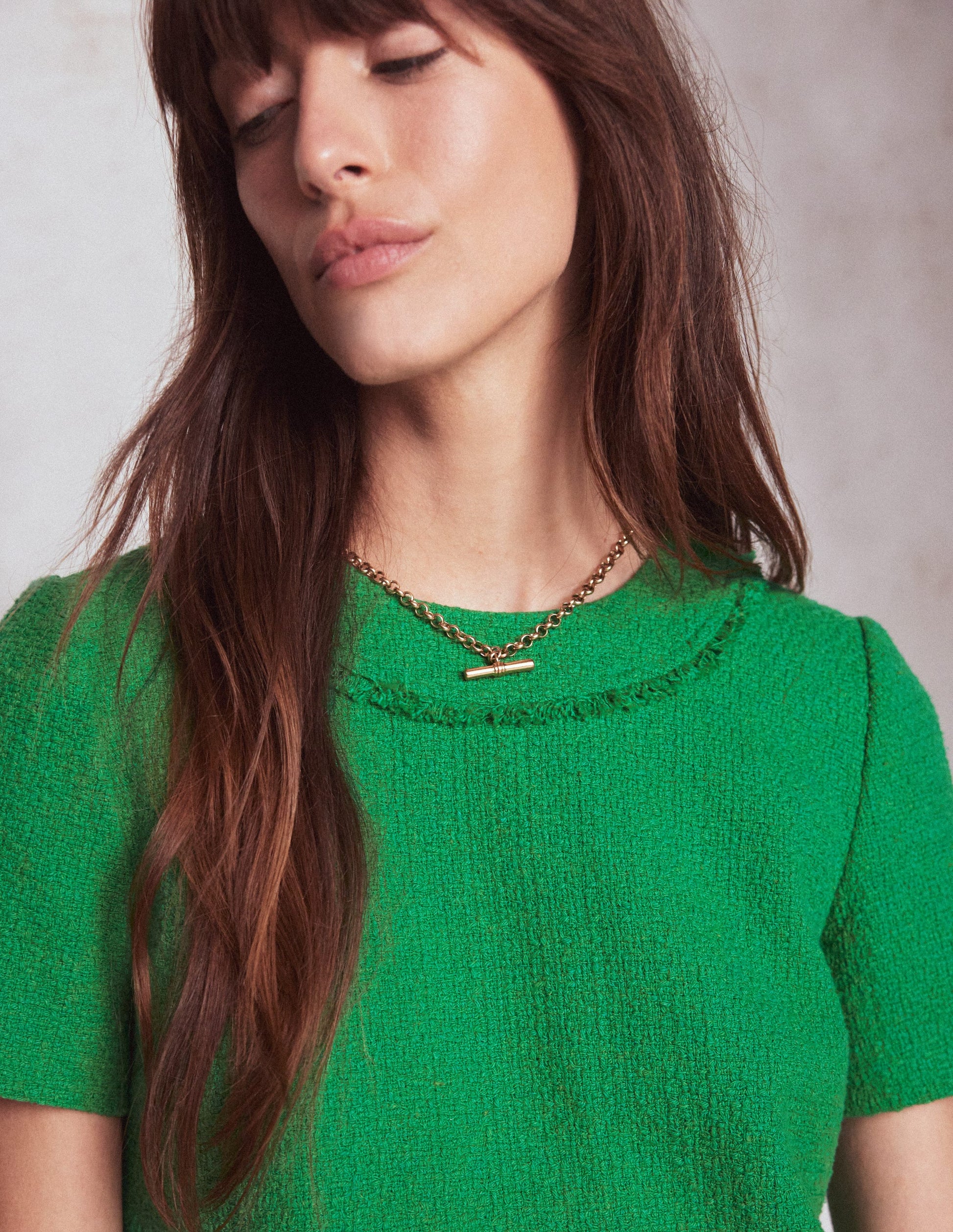 Evita Cotton Shift Dress-Rich Emerald-2