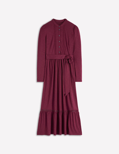 Edwina Jersey Shirt Dress-Deep Wisteria-7