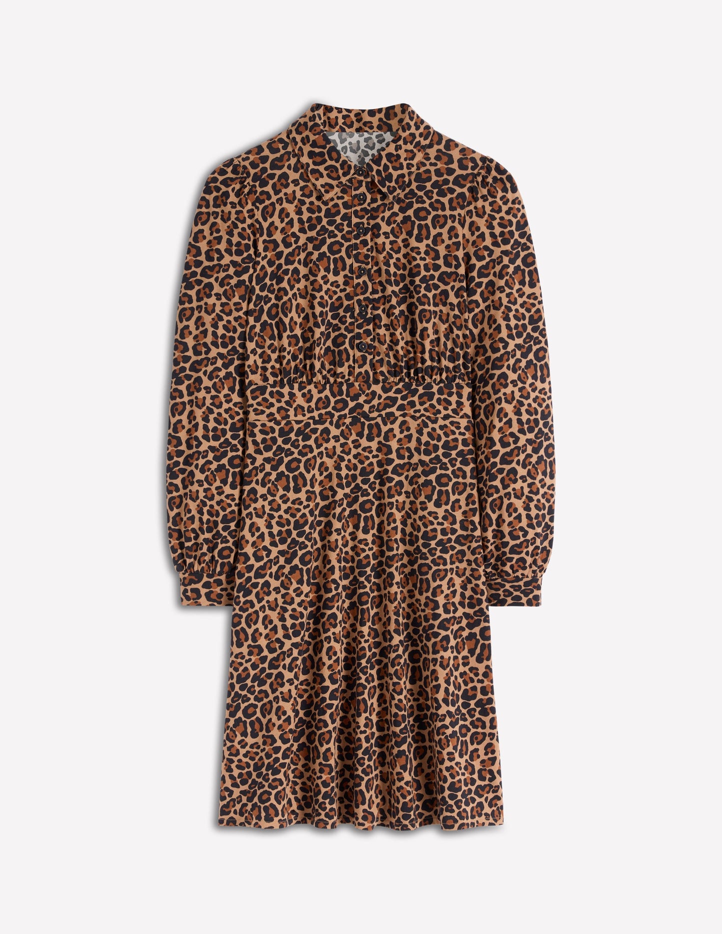 Orla Short Jersey Shirt Dress-Cheetah Pop