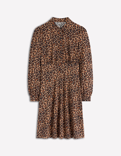 Orla Short Jersey Shirt Dress-Cheetah Pop-6