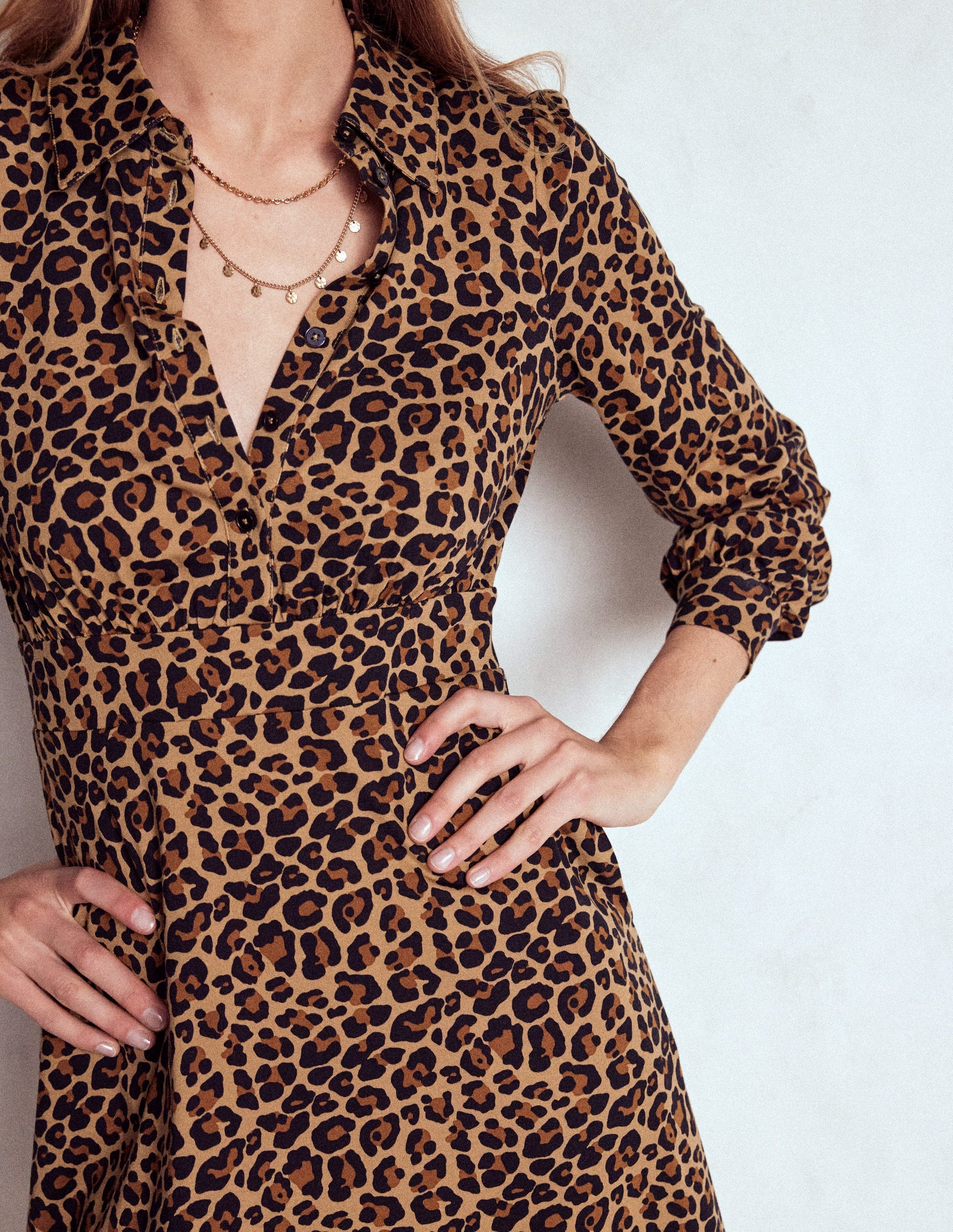 leopard print dress short Cheetah Print Orla Short Jersey Shirt Dress | Boden
