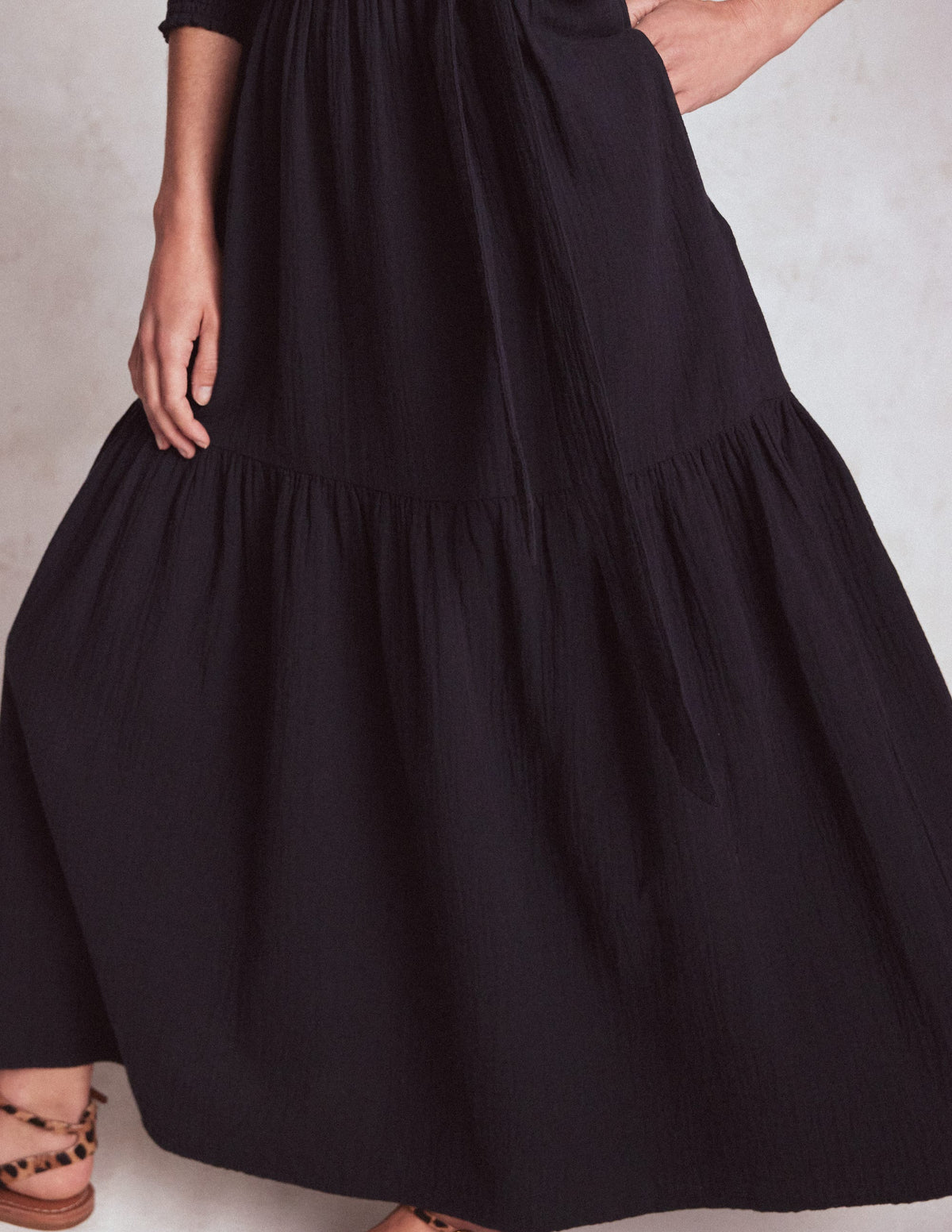 Cecily Double Cloth Midi Dress-Midnight Blue - Image 2