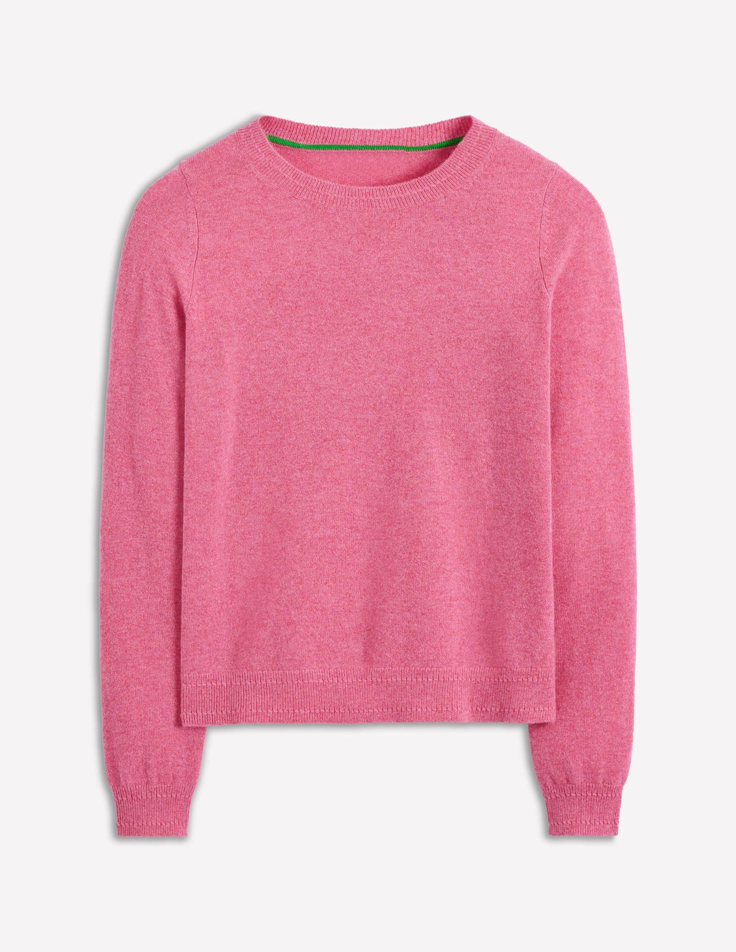 Eva Cashmere Crew Neck Jumper-Rose Pink Melange-5