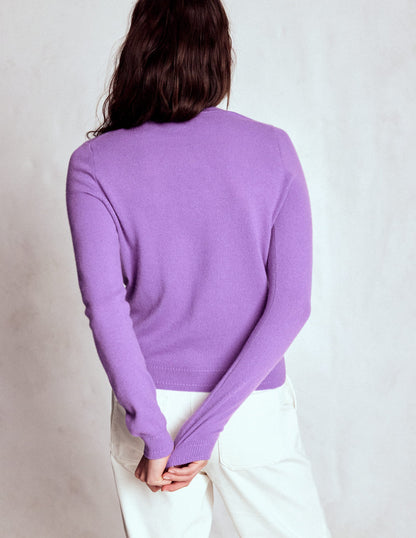 Eva Cashmere Crew Neck Jumper-Purple Topaz-3