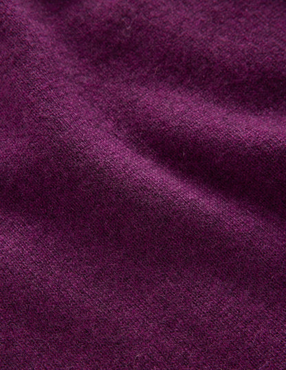 Eva Cashmere Crew Neck Jumper-Plum Melange-7