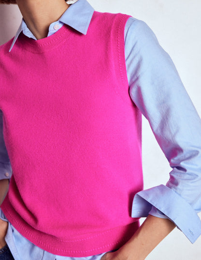 Eva Cashmere Tank-Pop Pansy-2