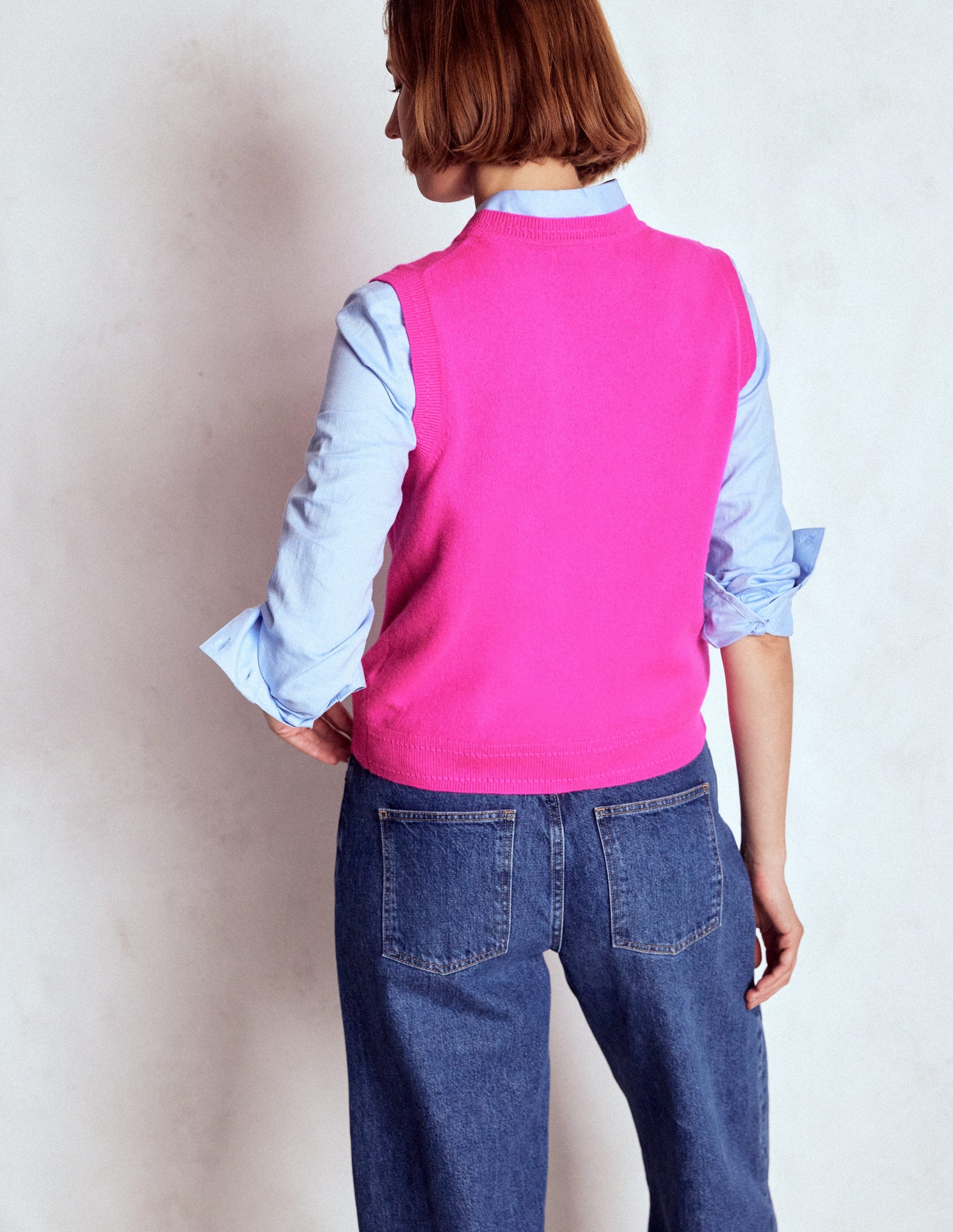 Eva Cashmere Tank-Pop Pansy-3