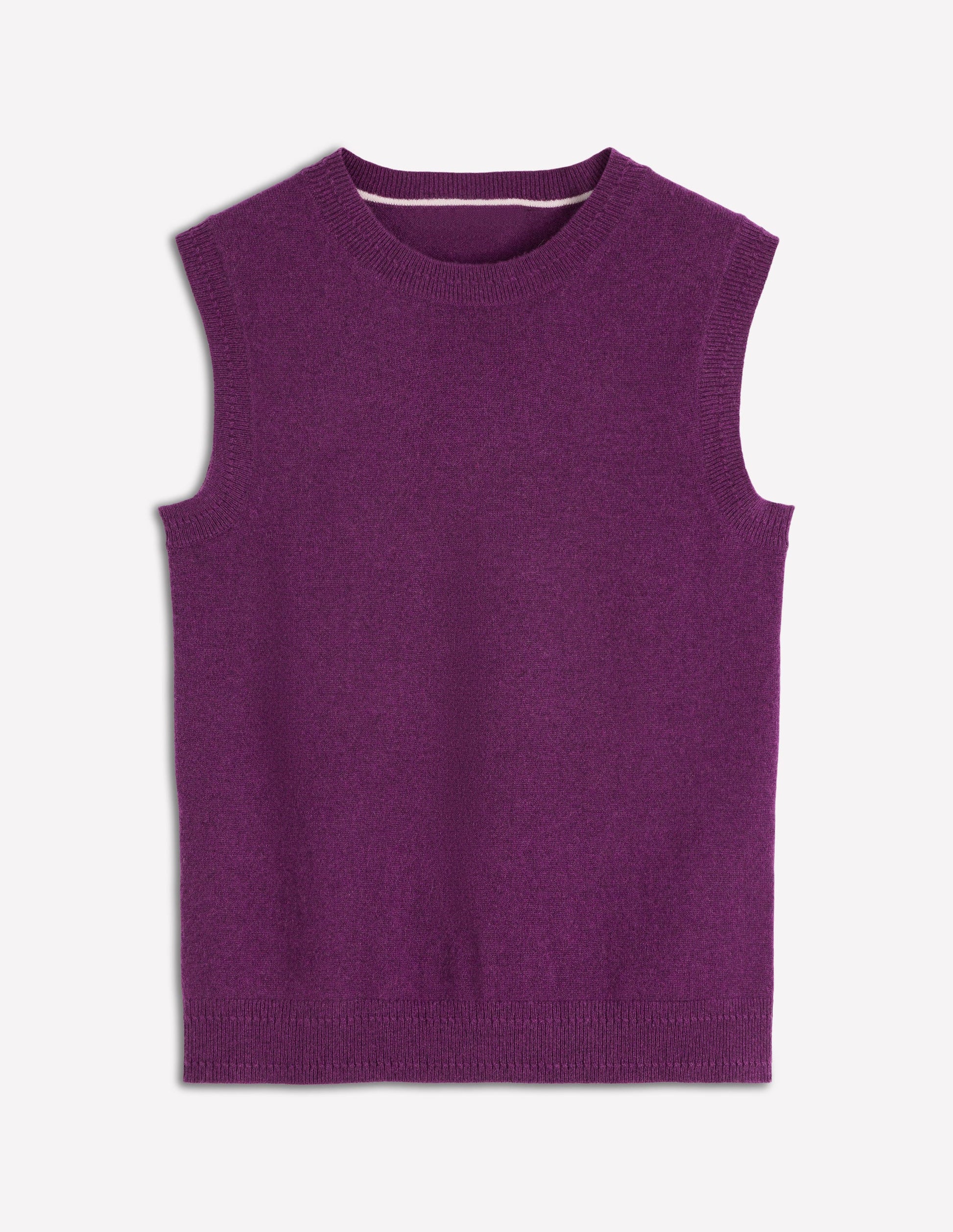 Eva Cashmere Tank-Plum Melange-6