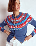 Edie Fair Isle Cardigan-Blue Fair Isle