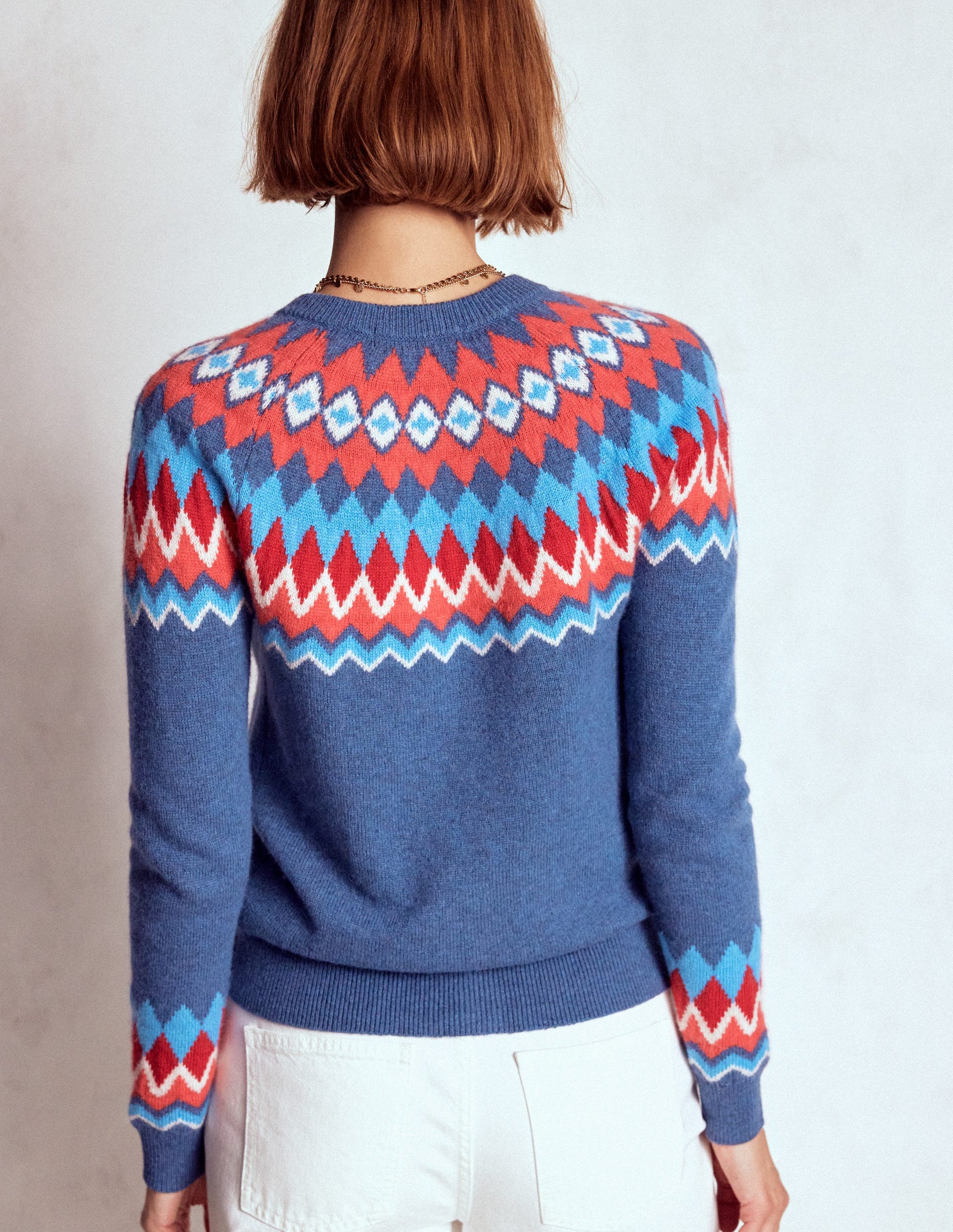 Edie Fair Isle Cardigan-Blue Fair Isle-3
